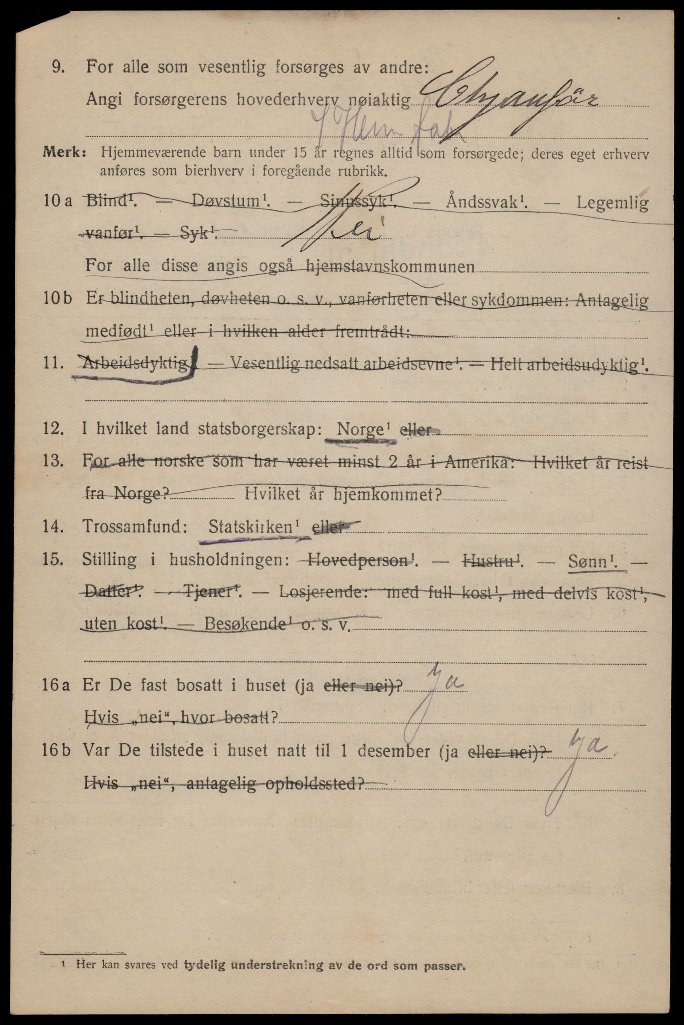 SAT, 1920 census for Trondheim, 1920, p. 96241