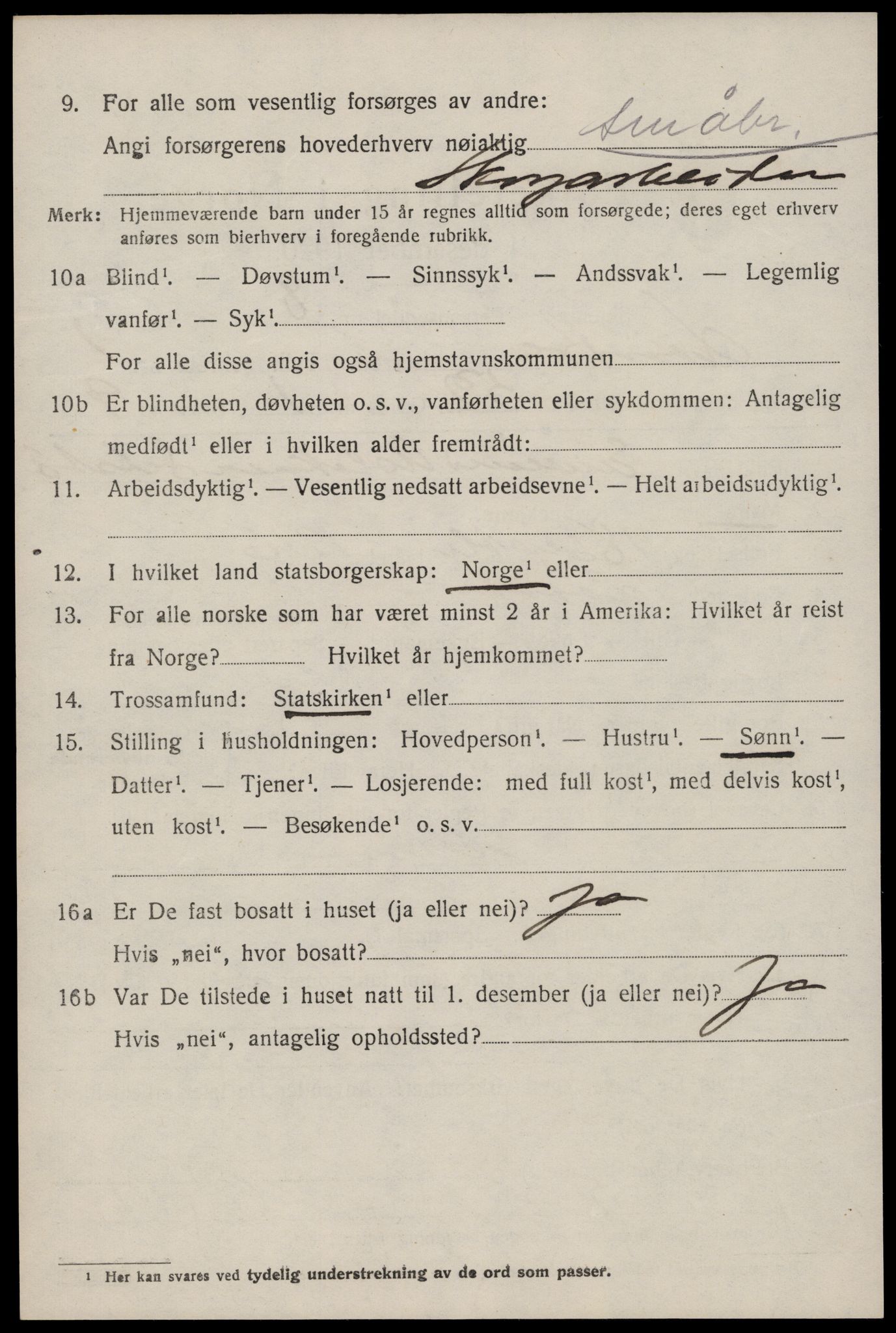 SAKO, 1920 census for Lårdal, 1920, p. 1184