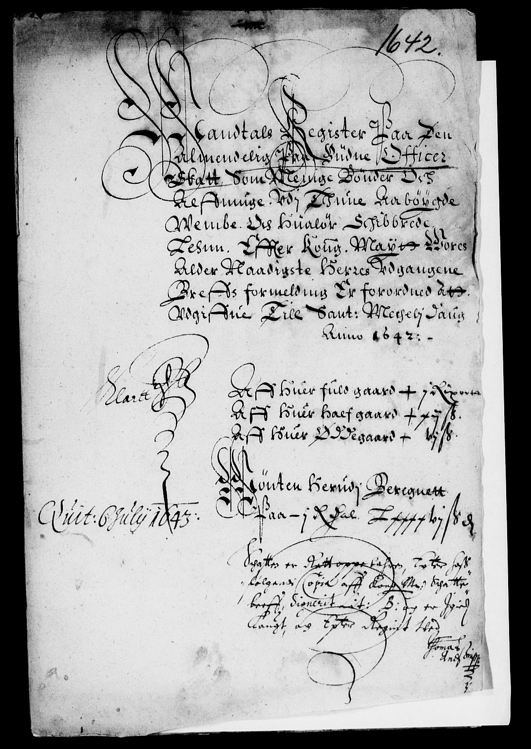 Rentekammeret inntil 1814, Reviderte regnskaper, Lensregnskaper, AV/RA-EA-5023/R/Rb/Rbc/L0005: Tune, Åbygge og Veme len, 1642-1644