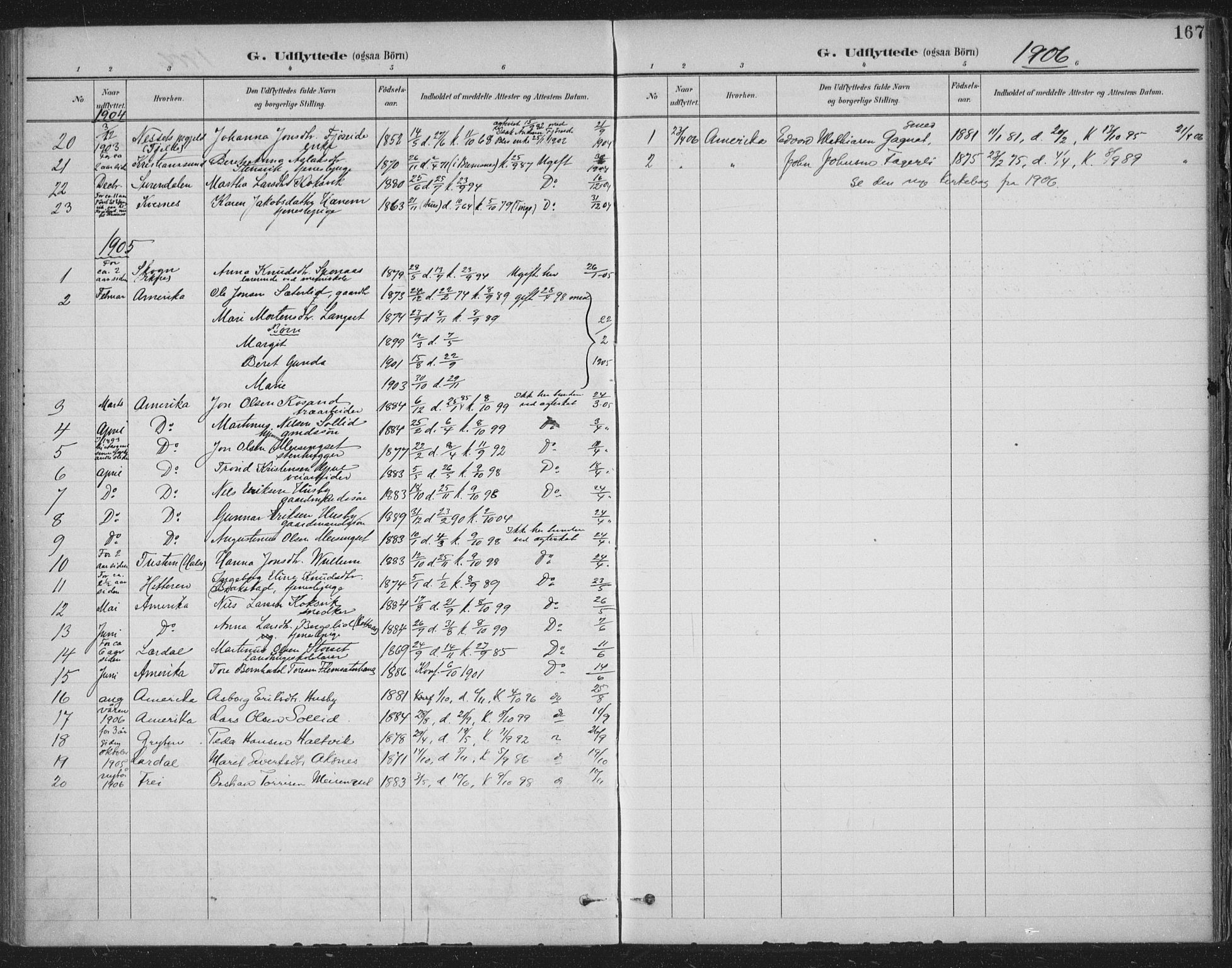 Ministerialprotokoller, klokkerbøker og fødselsregistre - Møre og Romsdal, AV/SAT-A-1454/586/L0988: Parish register (official) no. 586A14, 1893-1905, p. 167