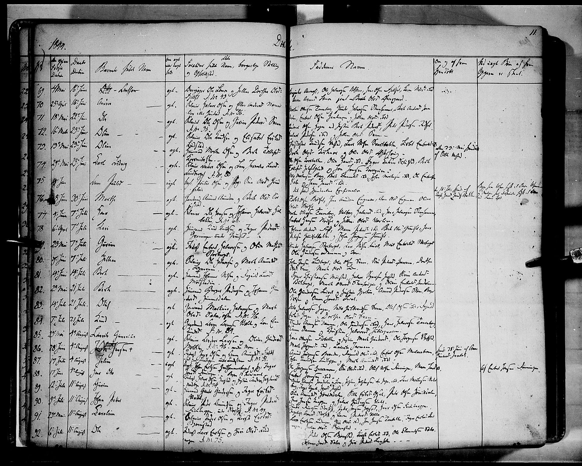 Elverum prestekontor, AV/SAH-PREST-044/H/Ha/Haa/L0009: Parish register (official) no. 9, 1843-1856, p. 11