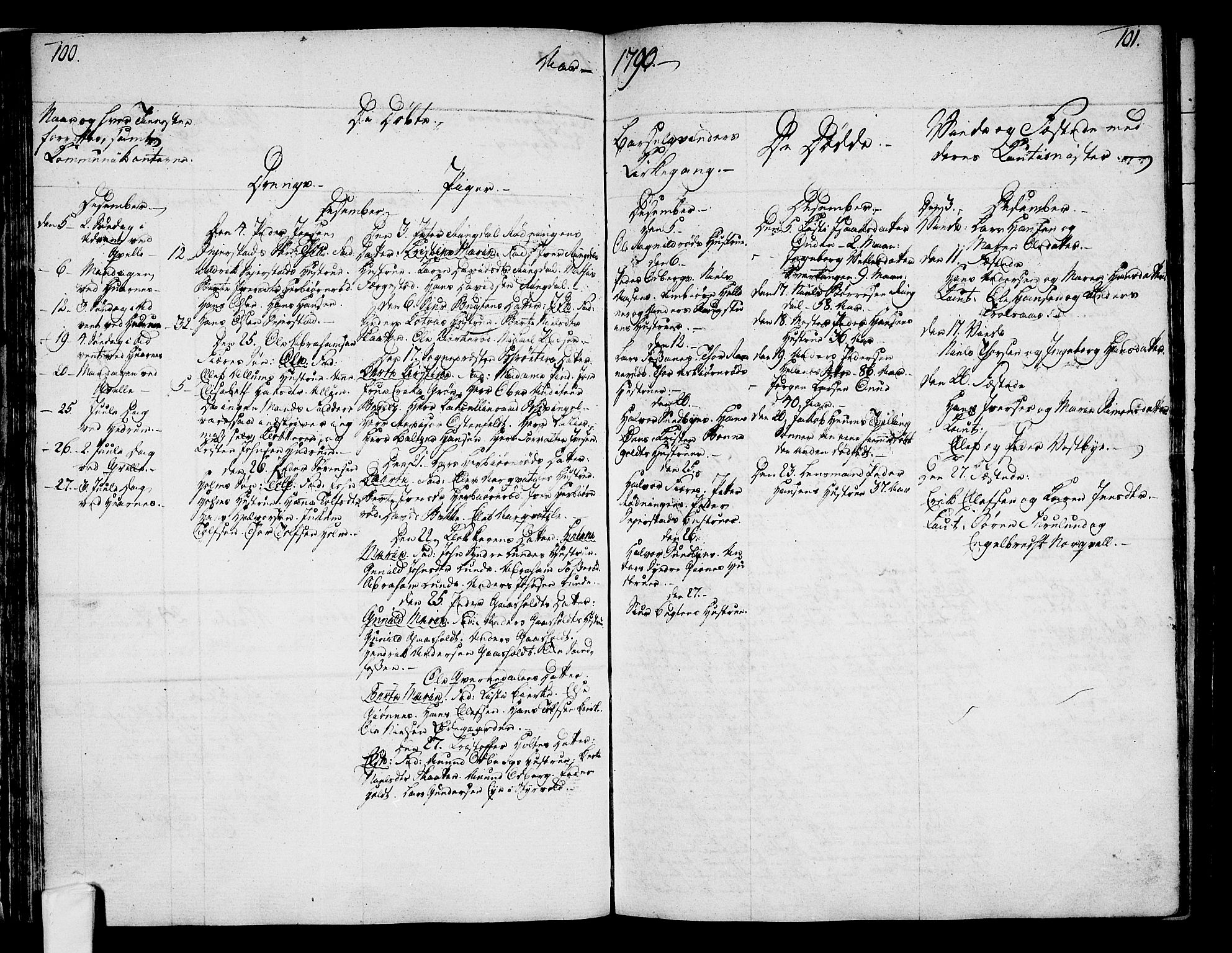 Hedrum kirkebøker, SAKO/A-344/F/Fa/L0002: Parish register (official) no. I 2, 1785-1807, p. 100-101