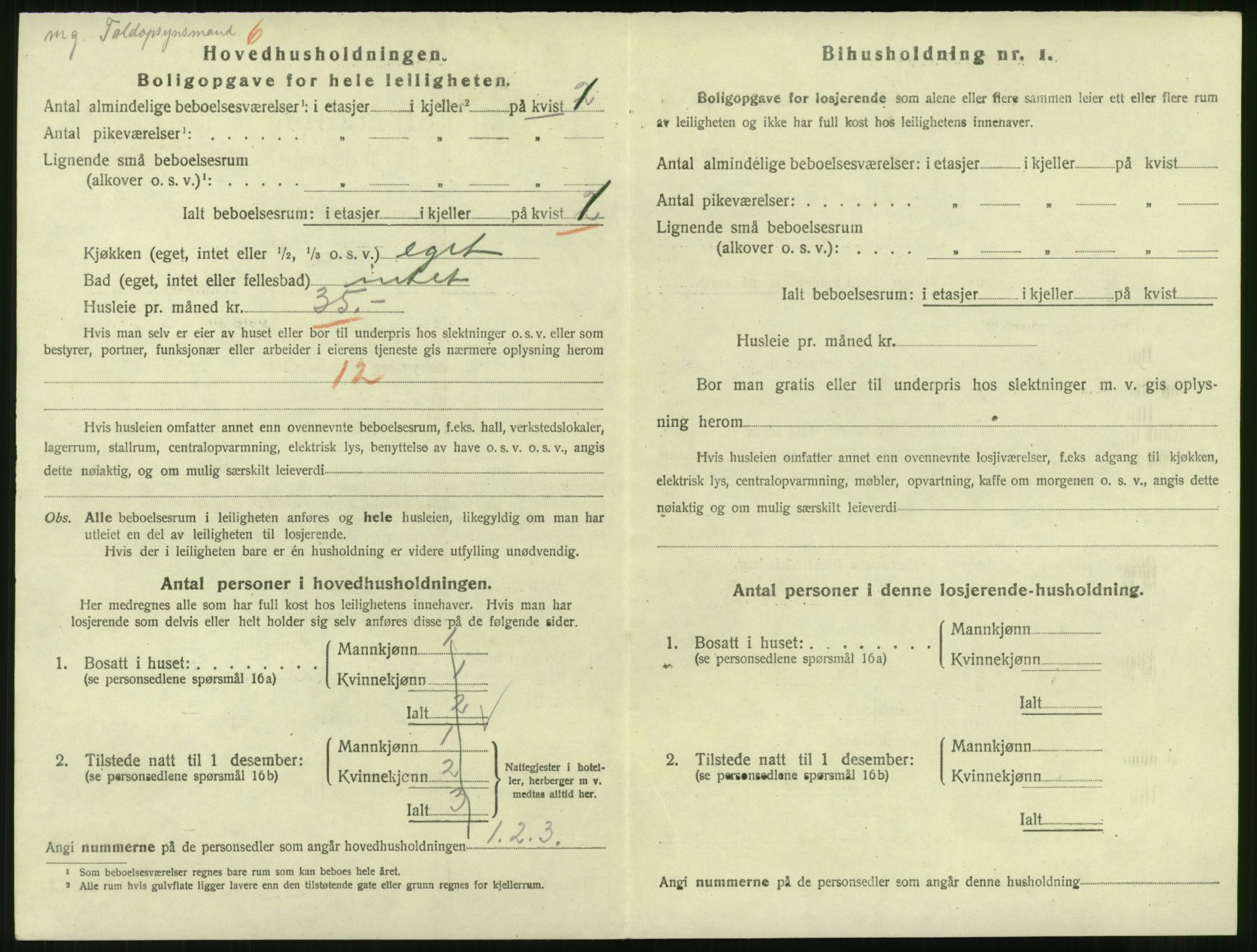 SAT, 1920 census for Narvik, 1920, p. 3975