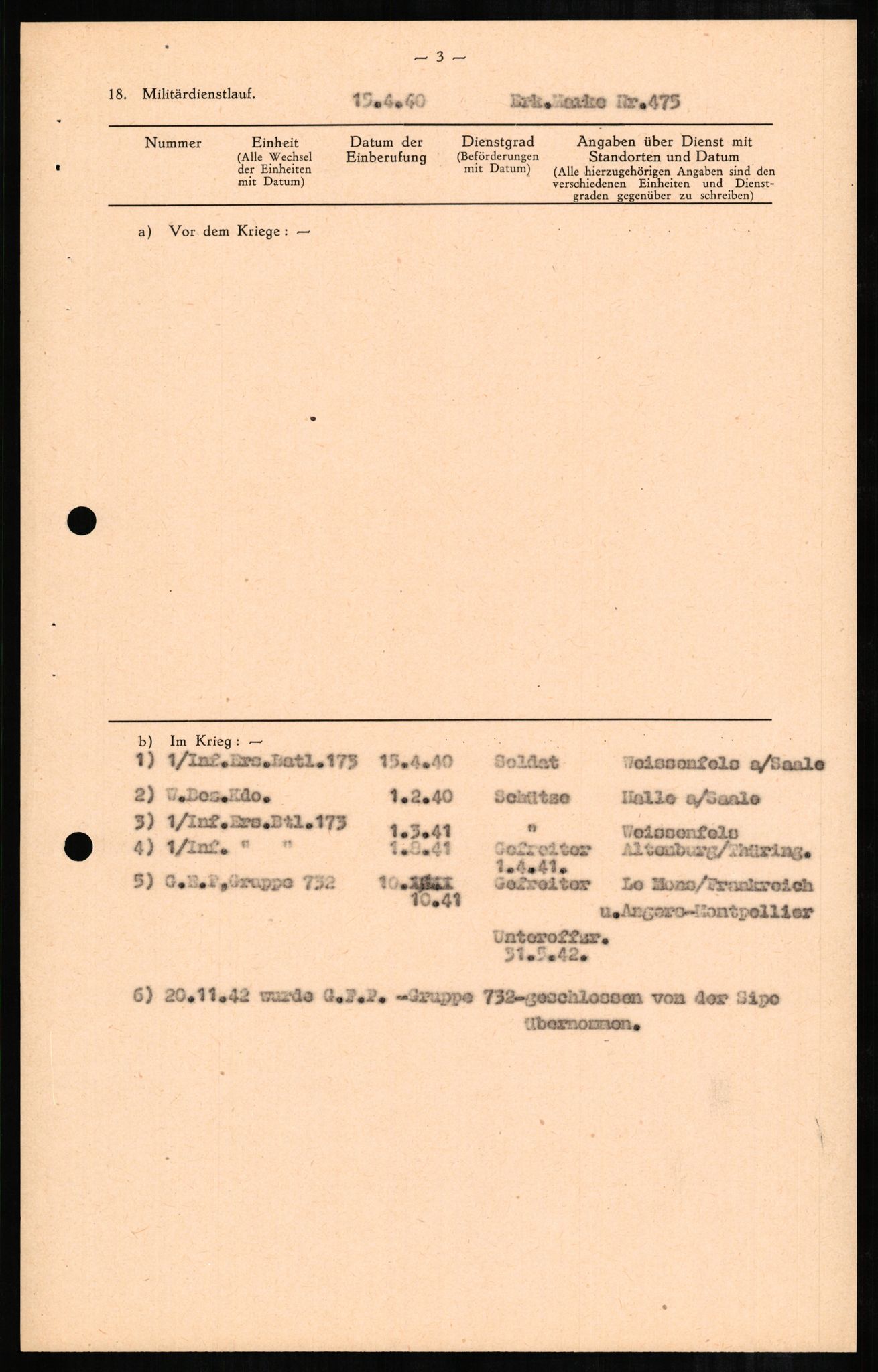 Forsvaret, Forsvarets overkommando II, RA/RAFA-3915/D/Db/L0003: CI Questionaires. Tyske okkupasjonsstyrker i Norge. Tyskere., 1945-1946, p. 526