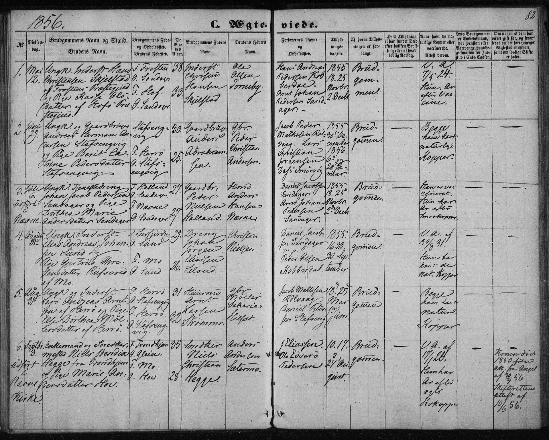 Ministerialprotokoller, klokkerbøker og fødselsregistre - Nordland, AV/SAT-A-1459/835/L0523: Parish register (official) no. 835A01, 1855-1865, p. 82