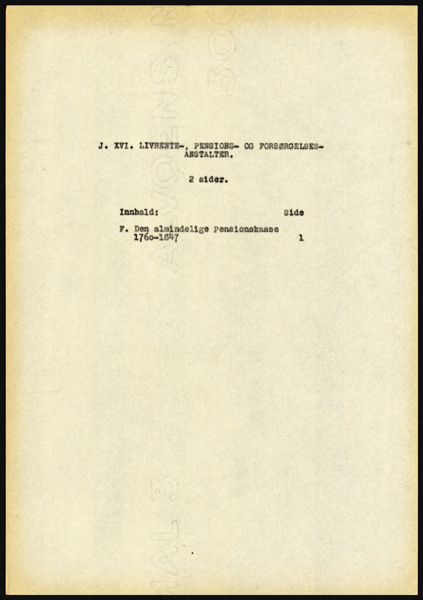 Riksarkivet, Seksjon for eldre arkiv og spesialsamlinger, AV/RA-EA-6797/H/Ha, 1953