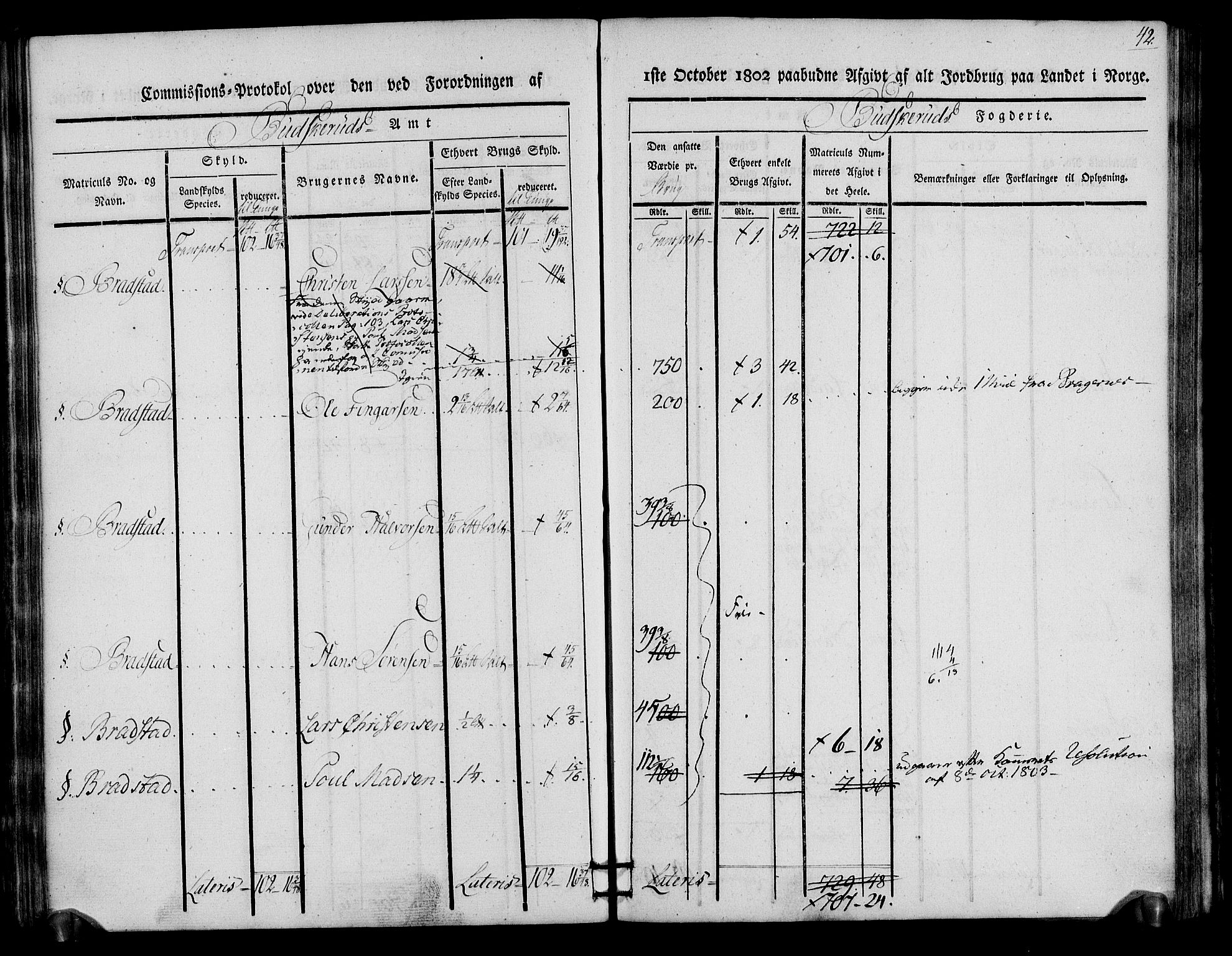 Rentekammeret inntil 1814, Realistisk ordnet avdeling, AV/RA-EA-4070/N/Ne/Nea/L0064: Buskerud fogderi. Kommisjonsprotokoll for Lier prestegjeld, 1803, p. 42