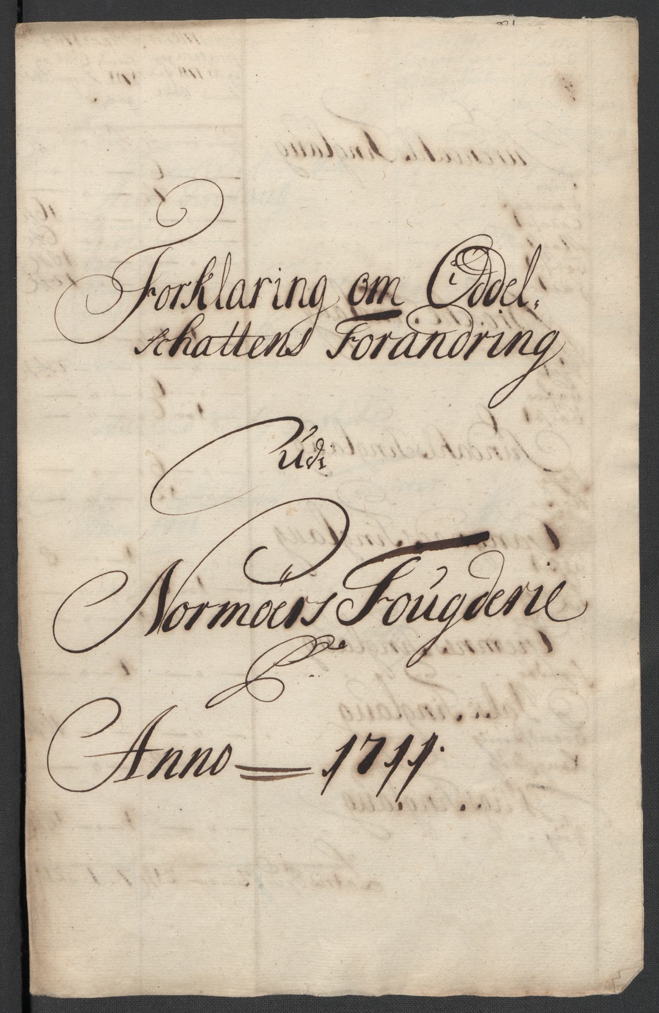 Rentekammeret inntil 1814, Reviderte regnskaper, Fogderegnskap, AV/RA-EA-4092/R56/L3745: Fogderegnskap Nordmøre, 1711, p. 375