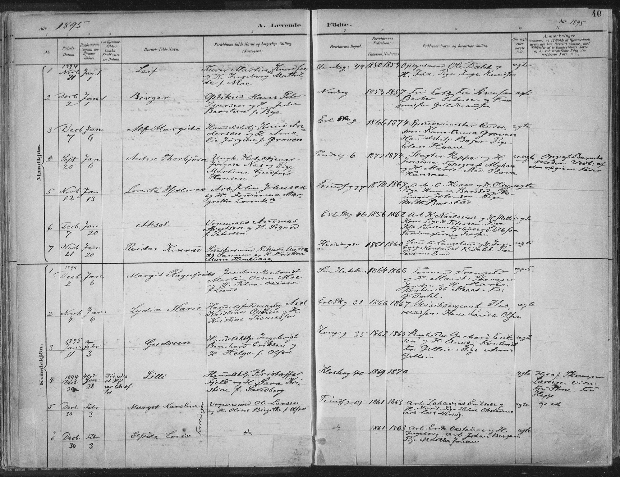 Ministerialprotokoller, klokkerbøker og fødselsregistre - Sør-Trøndelag, SAT/A-1456/601/L0062: Parish register (official) no. 601A30, 1891-1911, p. 40