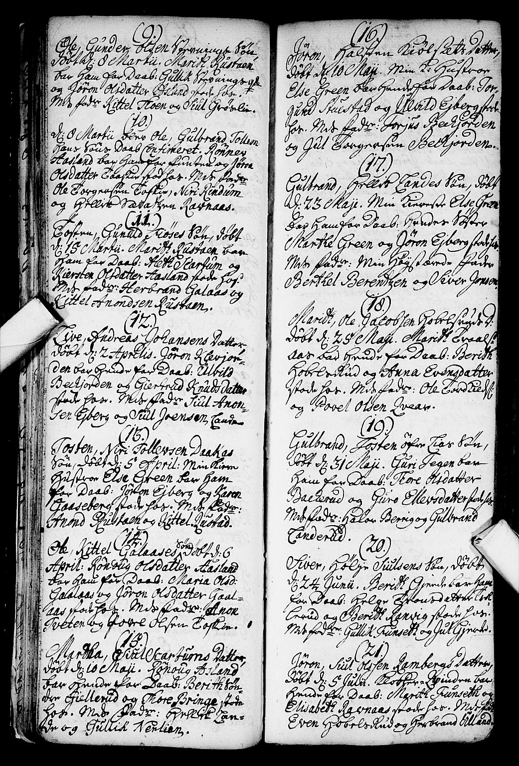 Flesberg kirkebøker, AV/SAKO-A-18/F/Fa/L0002: Parish register (official) no. I 2, 1726-1747