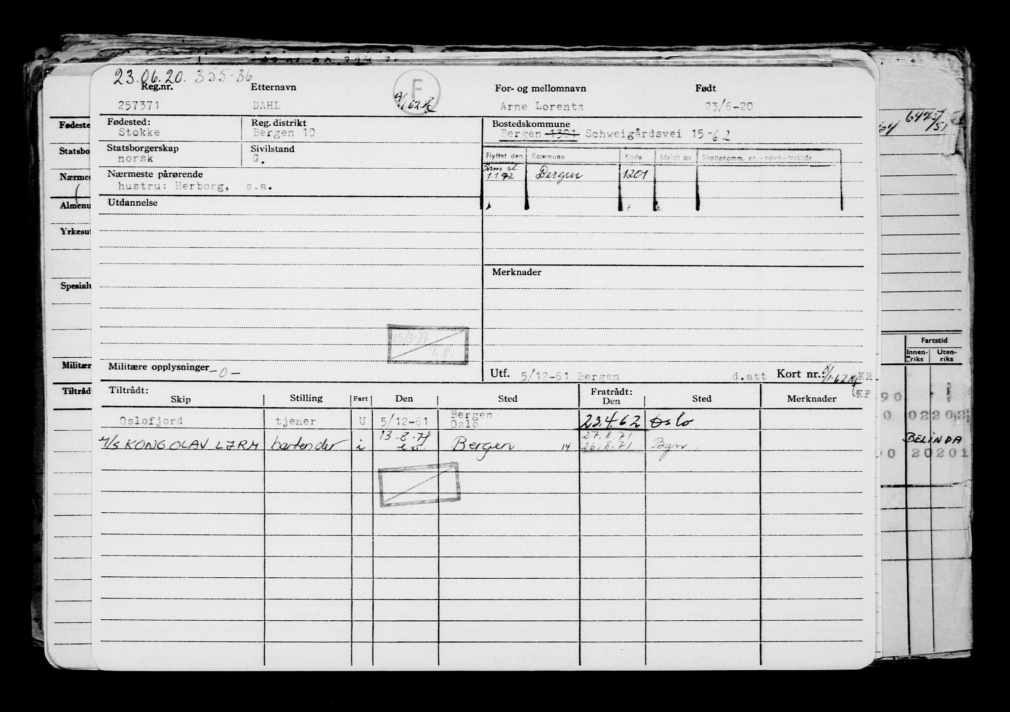 Direktoratet for sjømenn, AV/RA-S-3545/G/Gb/L0182: Hovedkort, 1920, p. 394