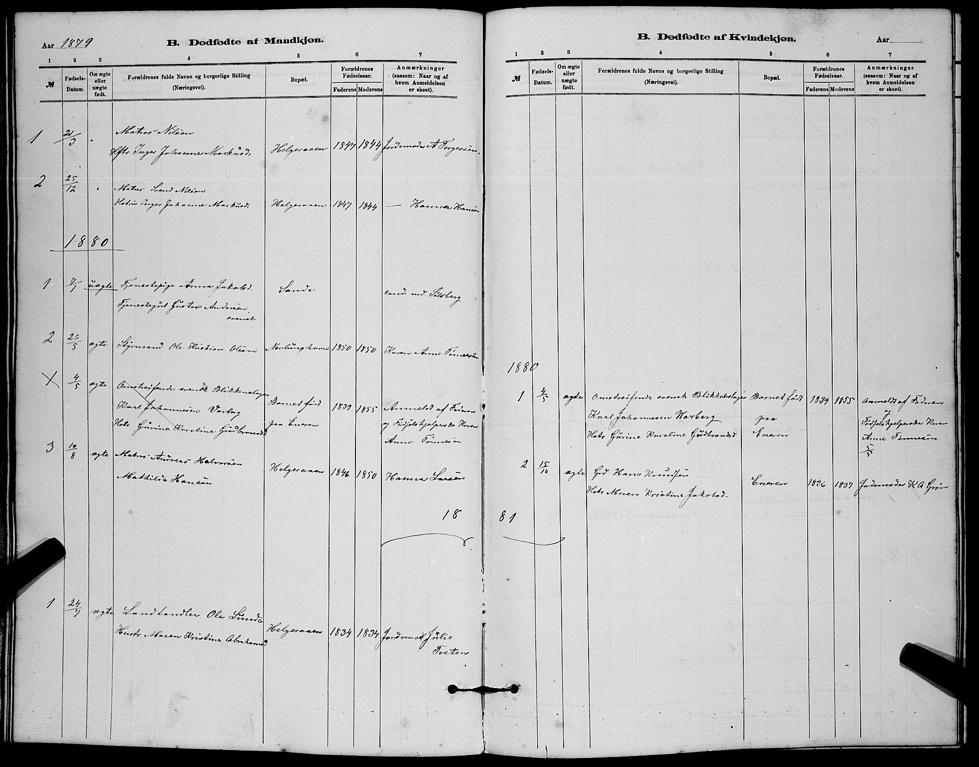 Brunlanes kirkebøker, AV/SAKO-A-342/G/Gb/L0002: Parish register (copy) no. II 2, 1878-1902