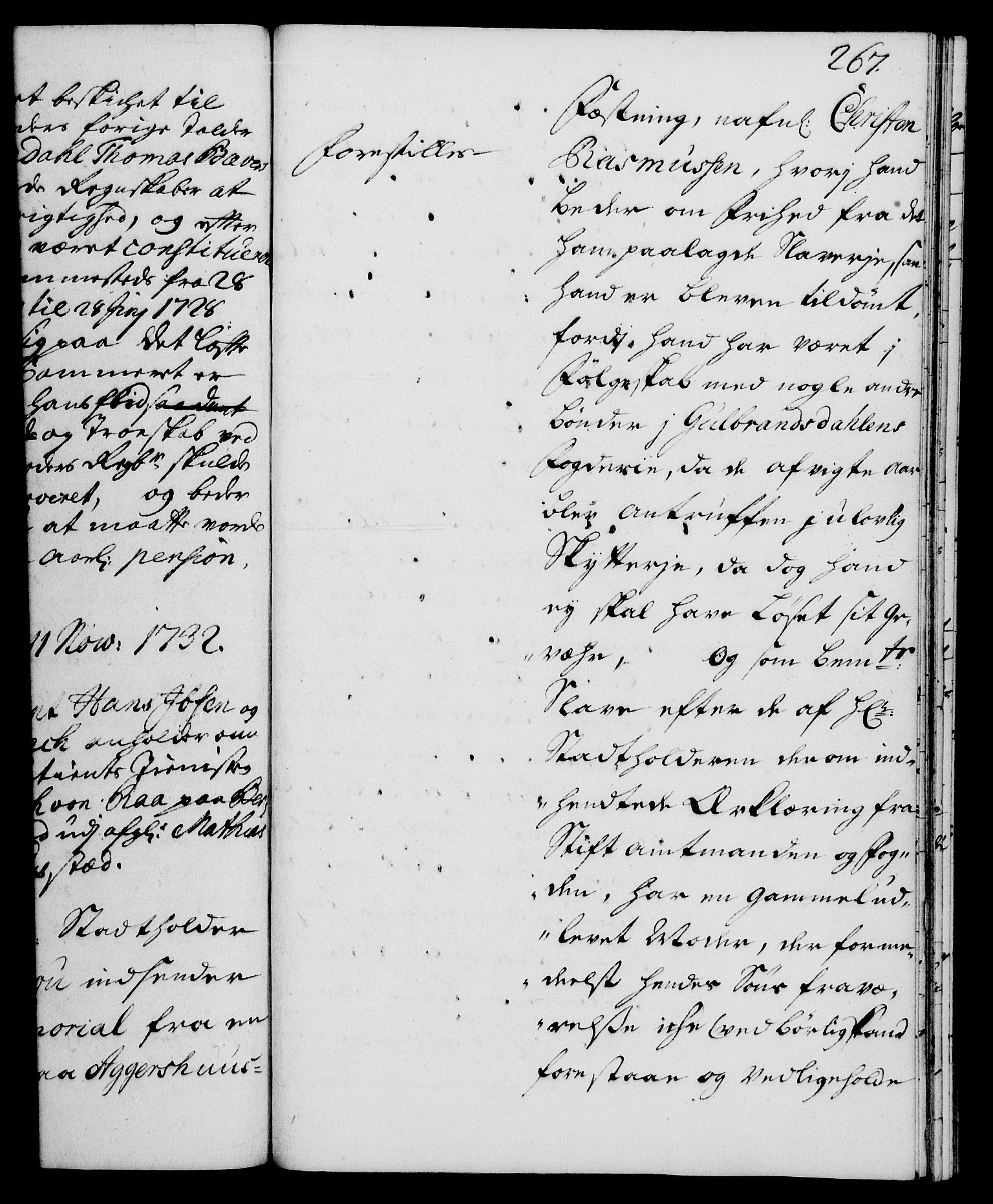 Rentekammeret, Kammerkanselliet, RA/EA-3111/G/Gh/Gha/L0014: Norsk ekstraktmemorialprotokoll. Merket RK 53.59, 1731-1732, p. 267