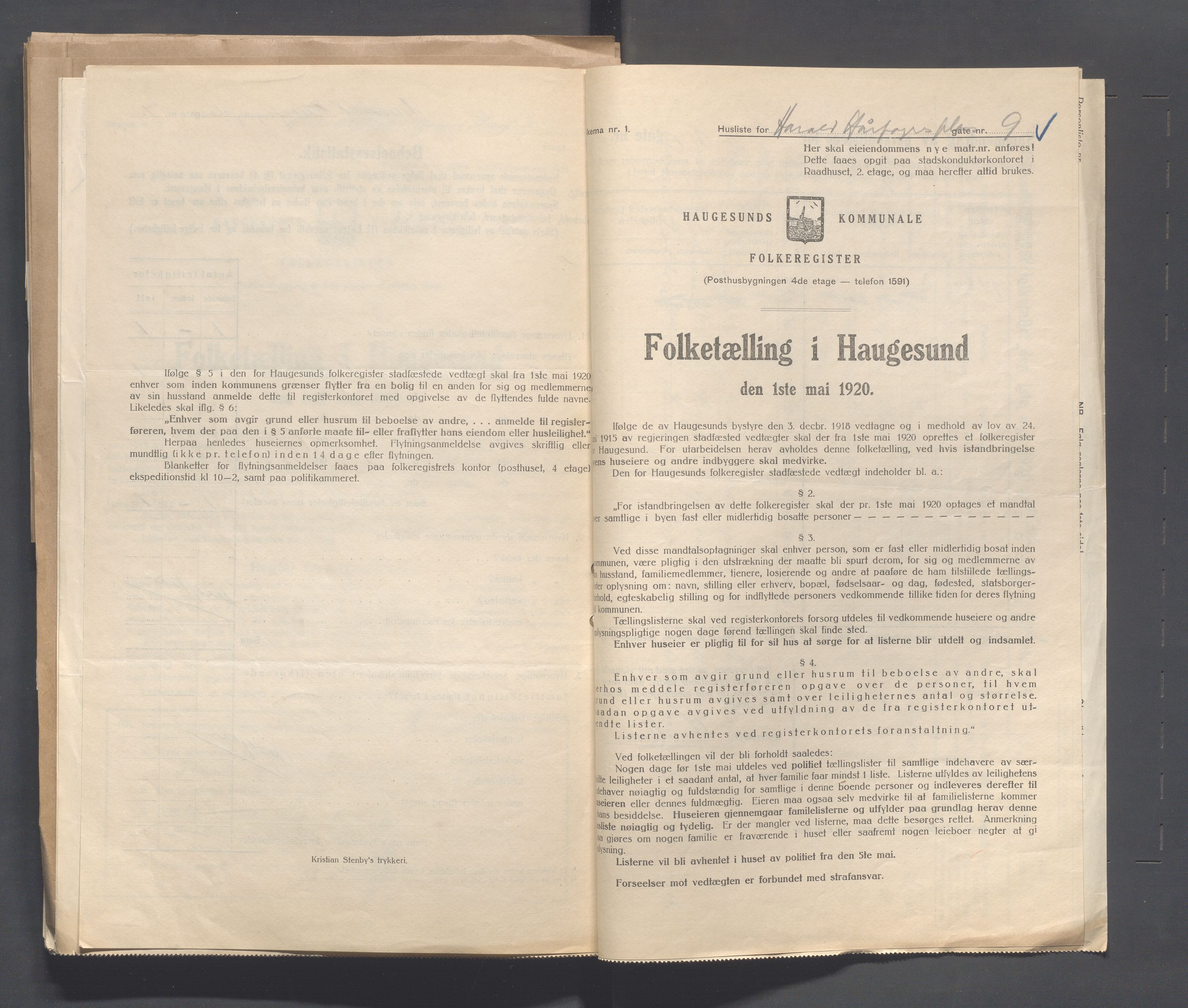 IKAR, Local census 1.5.1920 for Haugesund, 1920, p. 1127