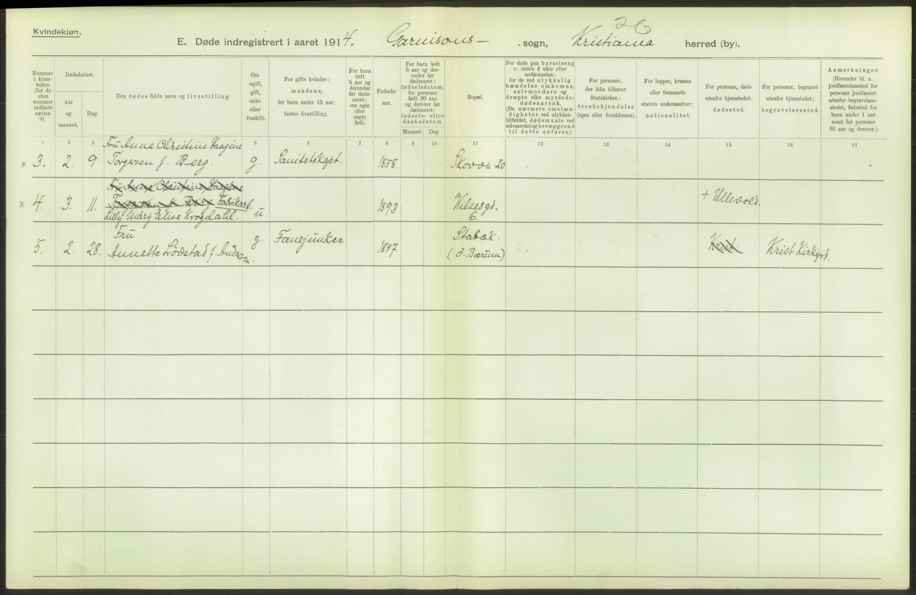 Statistisk sentralbyrå, Sosiodemografiske emner, Befolkning, AV/RA-S-2228/D/Df/Dfb/Dfbd/L0008: Kristiania: Døde, 1914, p. 38