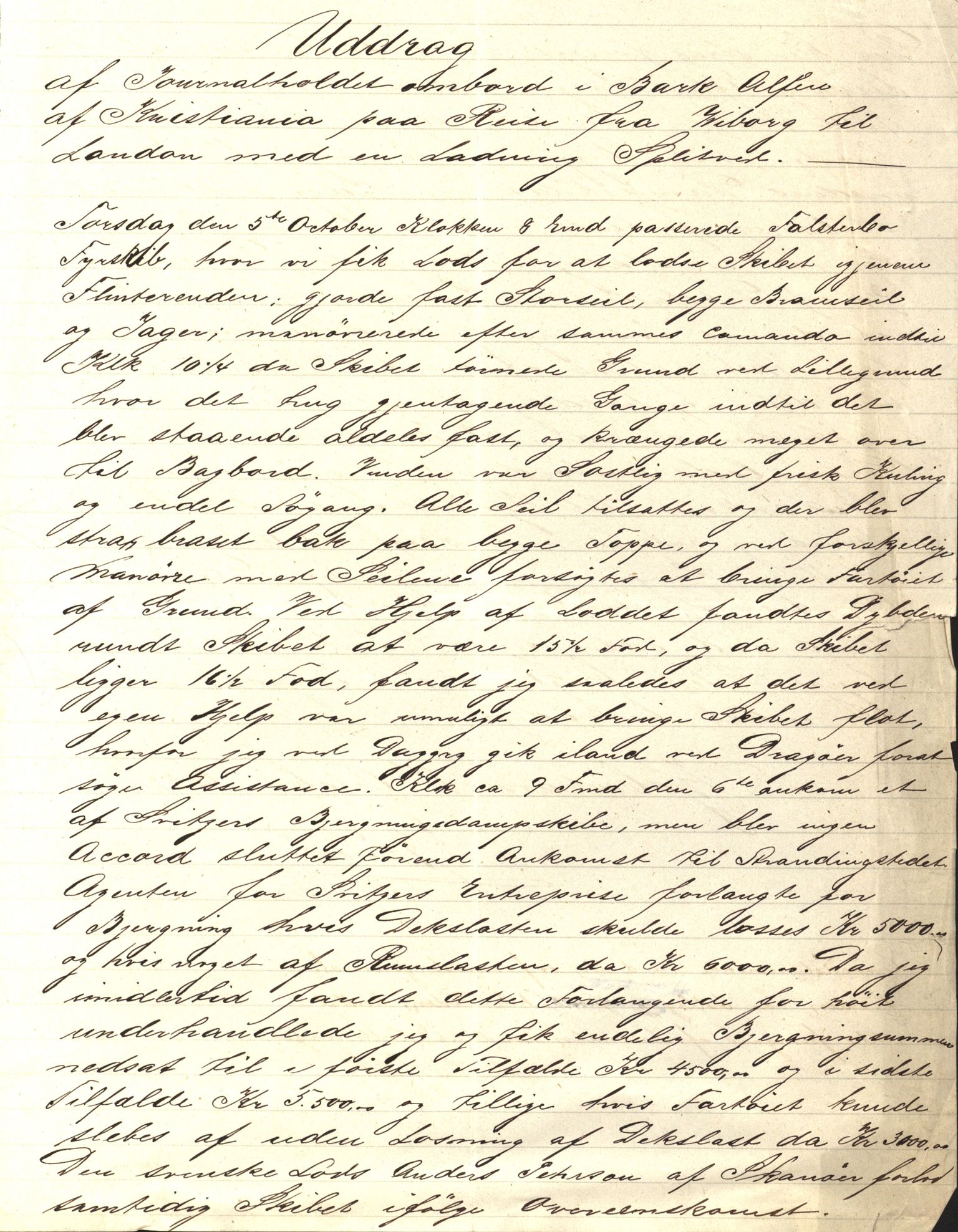 Pa 63 - Østlandske skibsassuranceforening, VEMU/A-1079/G/Ga/L0014/0011: Havaridokumenter / Agra, Anna, Jorsalfarer, Alfen, Uller, Solon, 1882, p. 40