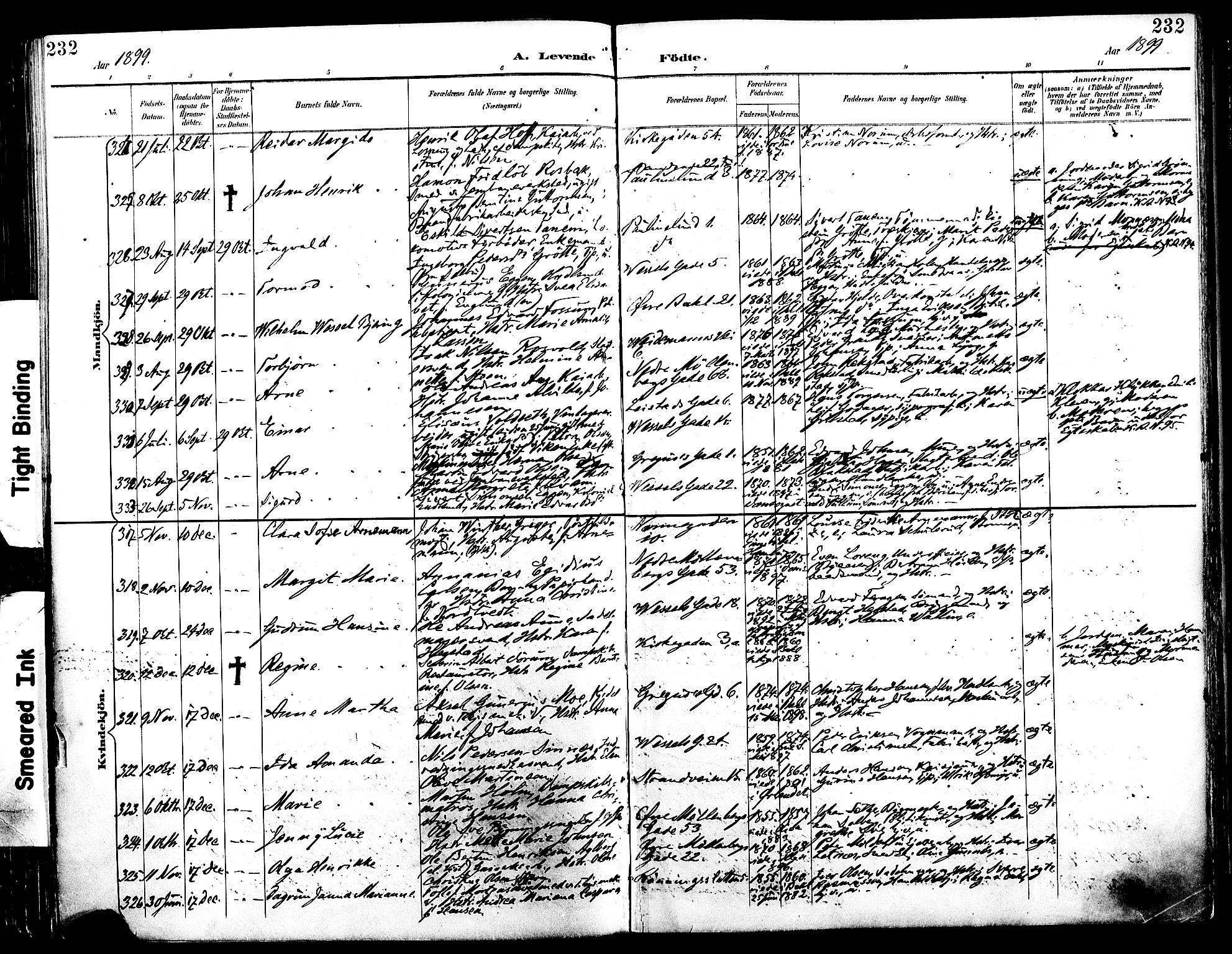 Ministerialprotokoller, klokkerbøker og fødselsregistre - Sør-Trøndelag, AV/SAT-A-1456/604/L0197: Parish register (official) no. 604A18, 1893-1900, p. 232