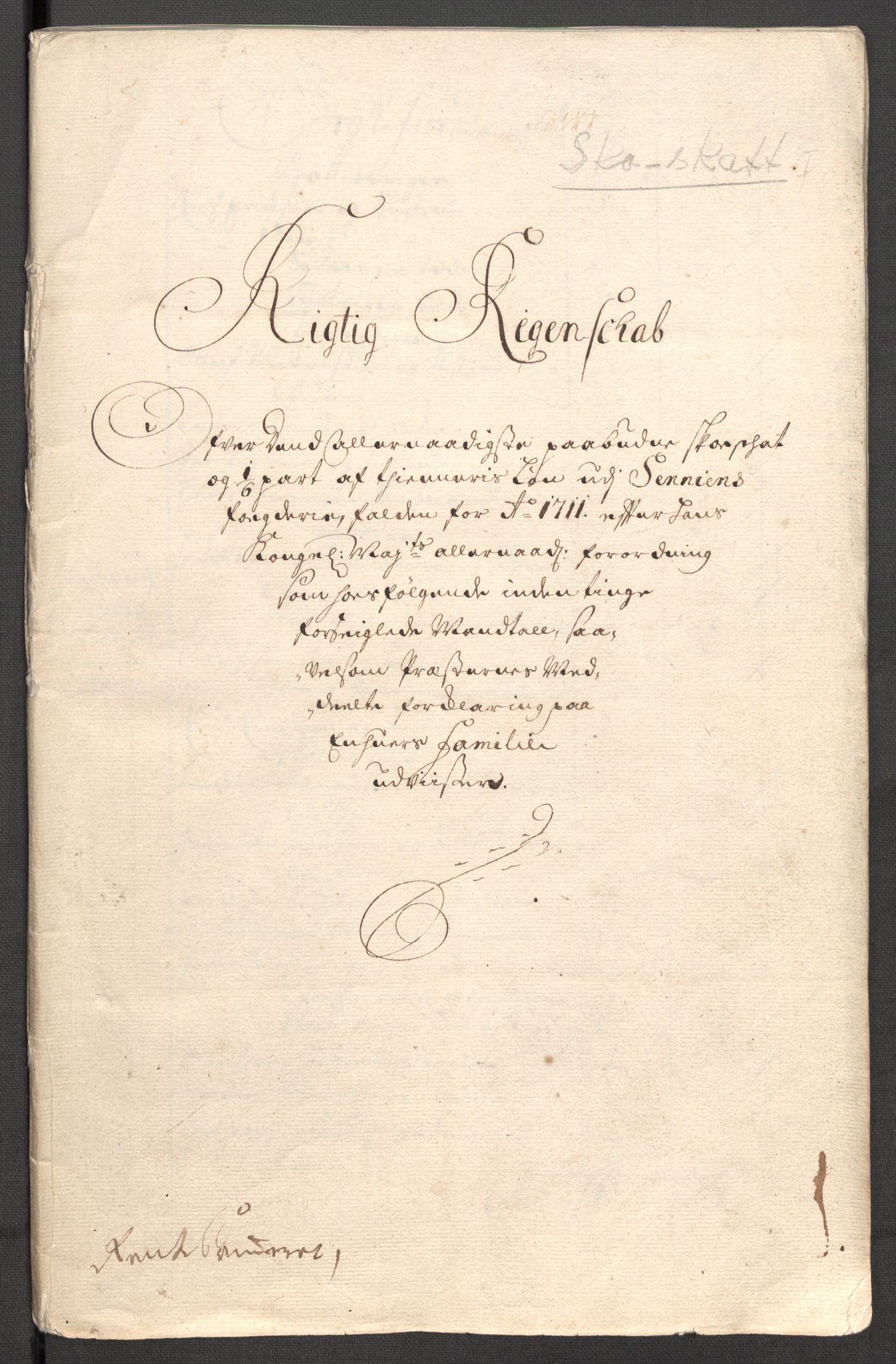 Rentekammeret inntil 1814, Reviderte regnskaper, Fogderegnskap, AV/RA-EA-4092/R68/L4758: Fogderegnskap Senja og Troms, 1711-1712, p. 129