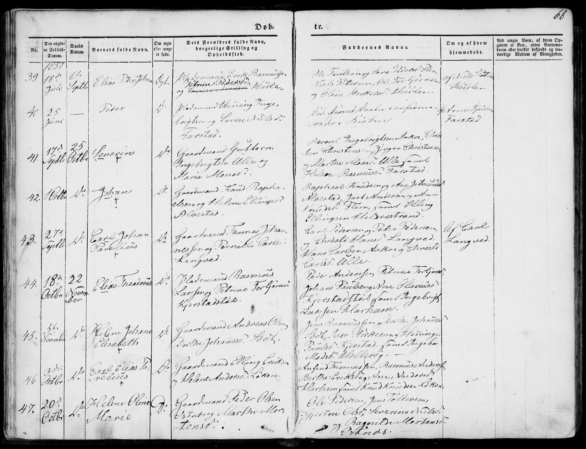 Ministerialprotokoller, klokkerbøker og fødselsregistre - Møre og Romsdal, AV/SAT-A-1454/536/L0497: Parish register (official) no. 536A06, 1845-1865, p. 68