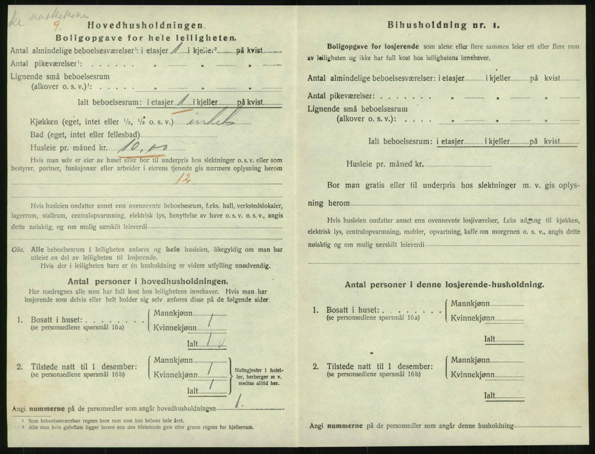 SAT, 1920 census for Levanger town, 1920, p. 1007