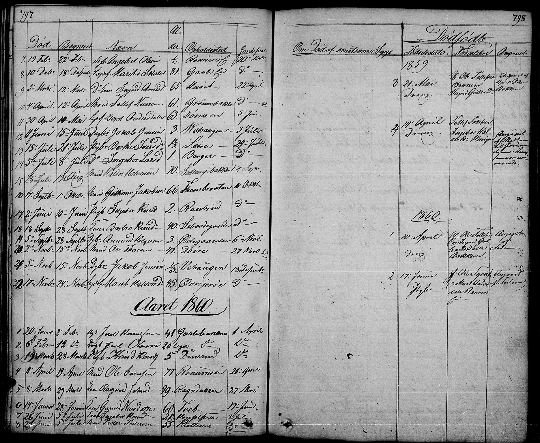 Nord-Aurdal prestekontor, SAH/PREST-132/H/Ha/Hab/L0001: Parish register (copy) no. 1, 1834-1887, p. 797-798
