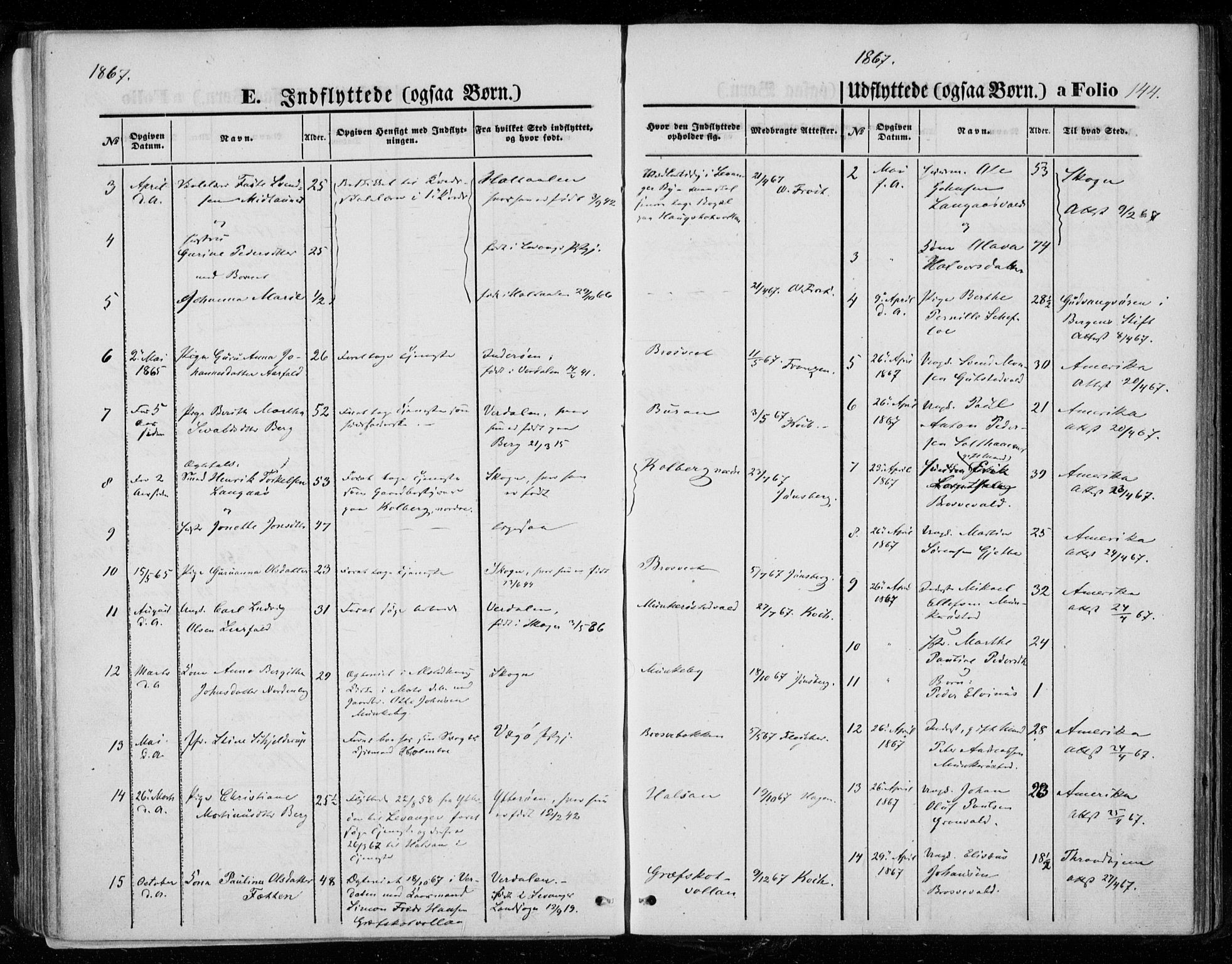 Ministerialprotokoller, klokkerbøker og fødselsregistre - Nord-Trøndelag, AV/SAT-A-1458/721/L0206: Parish register (official) no. 721A01, 1864-1874, p. 144