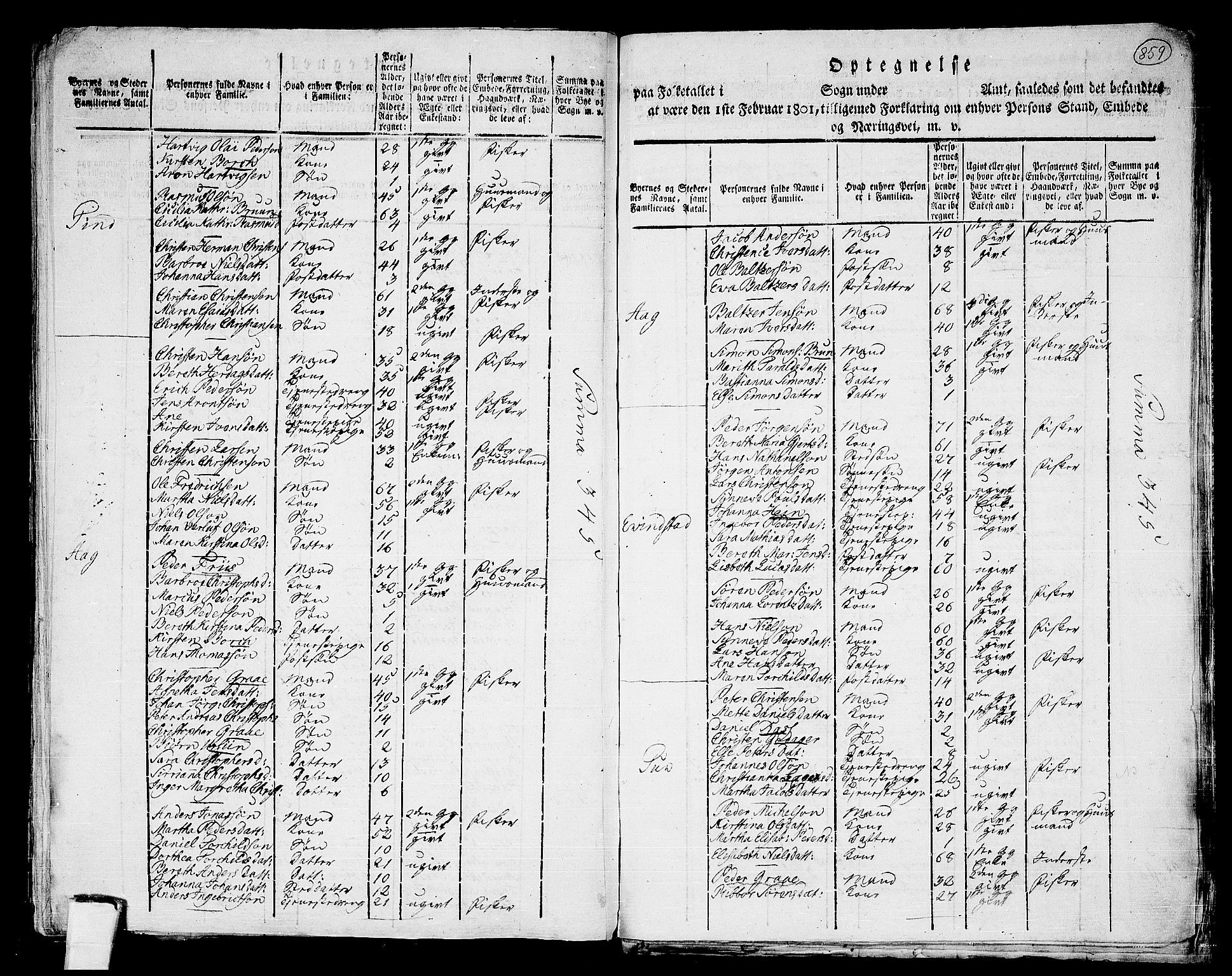 RA, 1801 census for 1859P Flakstad, 1801, p. 858b-859a