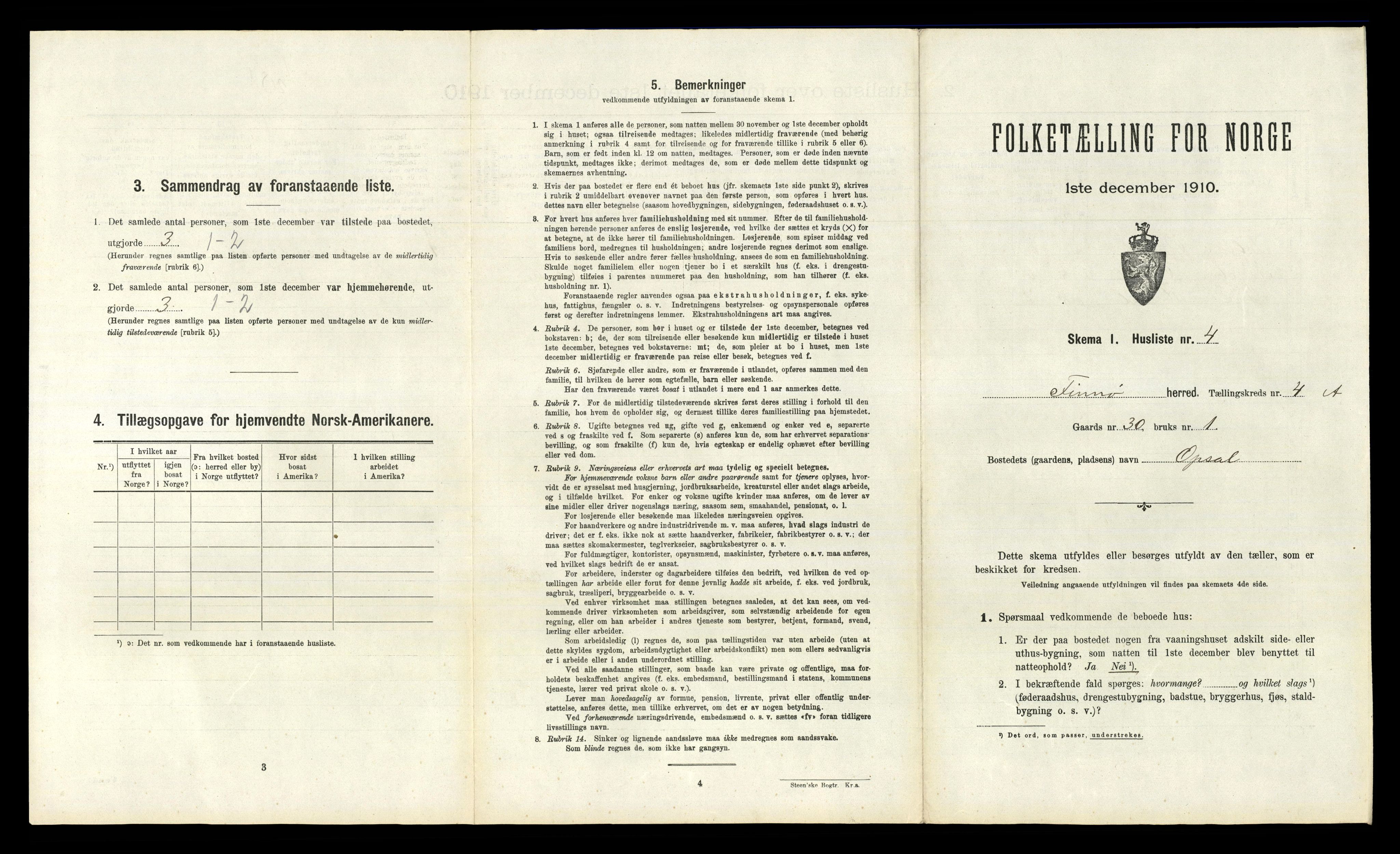 RA, 1910 census for Finnøy, 1910, p. 464