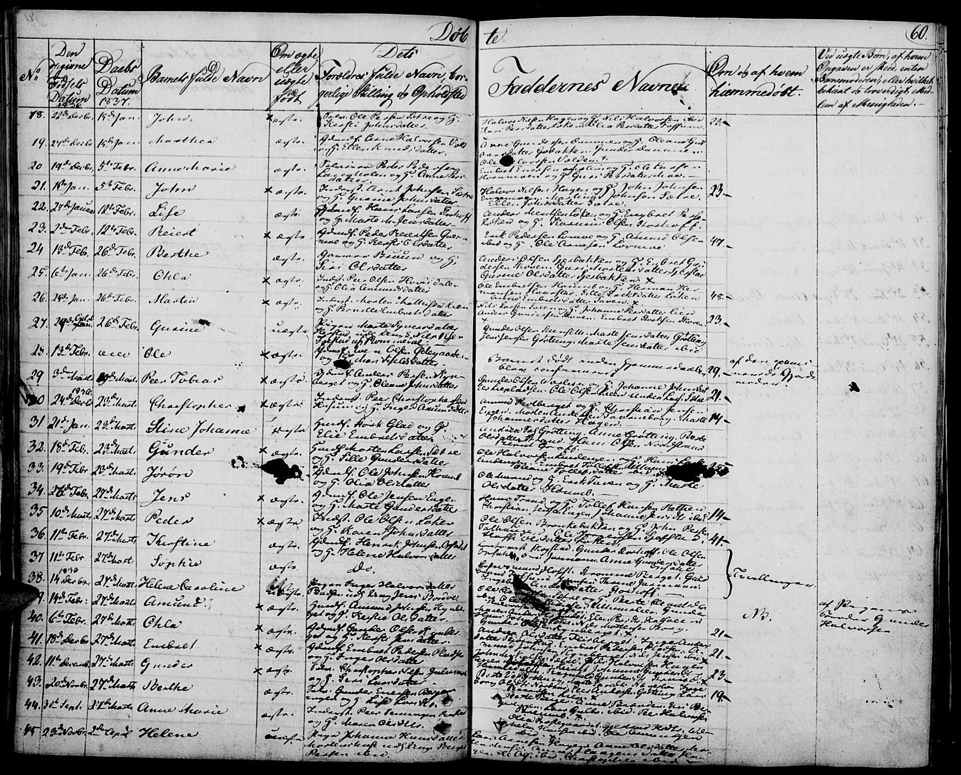 Elverum prestekontor, AV/SAH-PREST-044/H/Ha/Haa/L0008: Parish register (official) no. 8, 1830-1842, p. 60