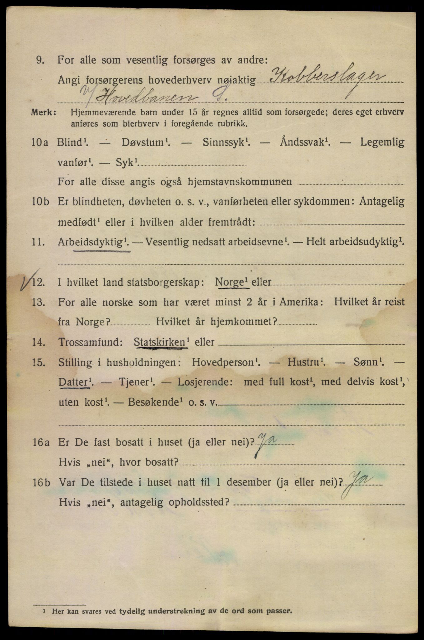 SAO, 1920 census for Kristiania, 1920, p. 213288