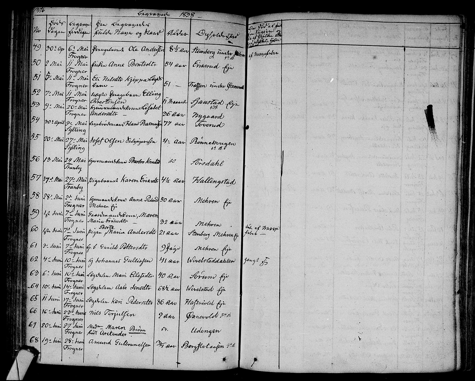 Lier kirkebøker, AV/SAKO-A-230/F/Fa/L0010: Parish register (official) no. I 10, 1827-1843, p. 376