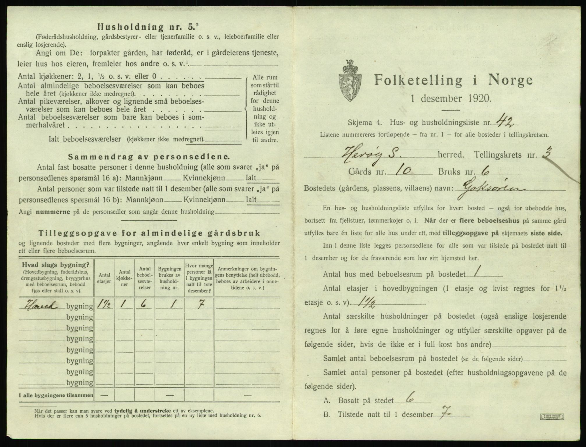 SAT, 1920 census for Herøy (MR), 1920, p. 263