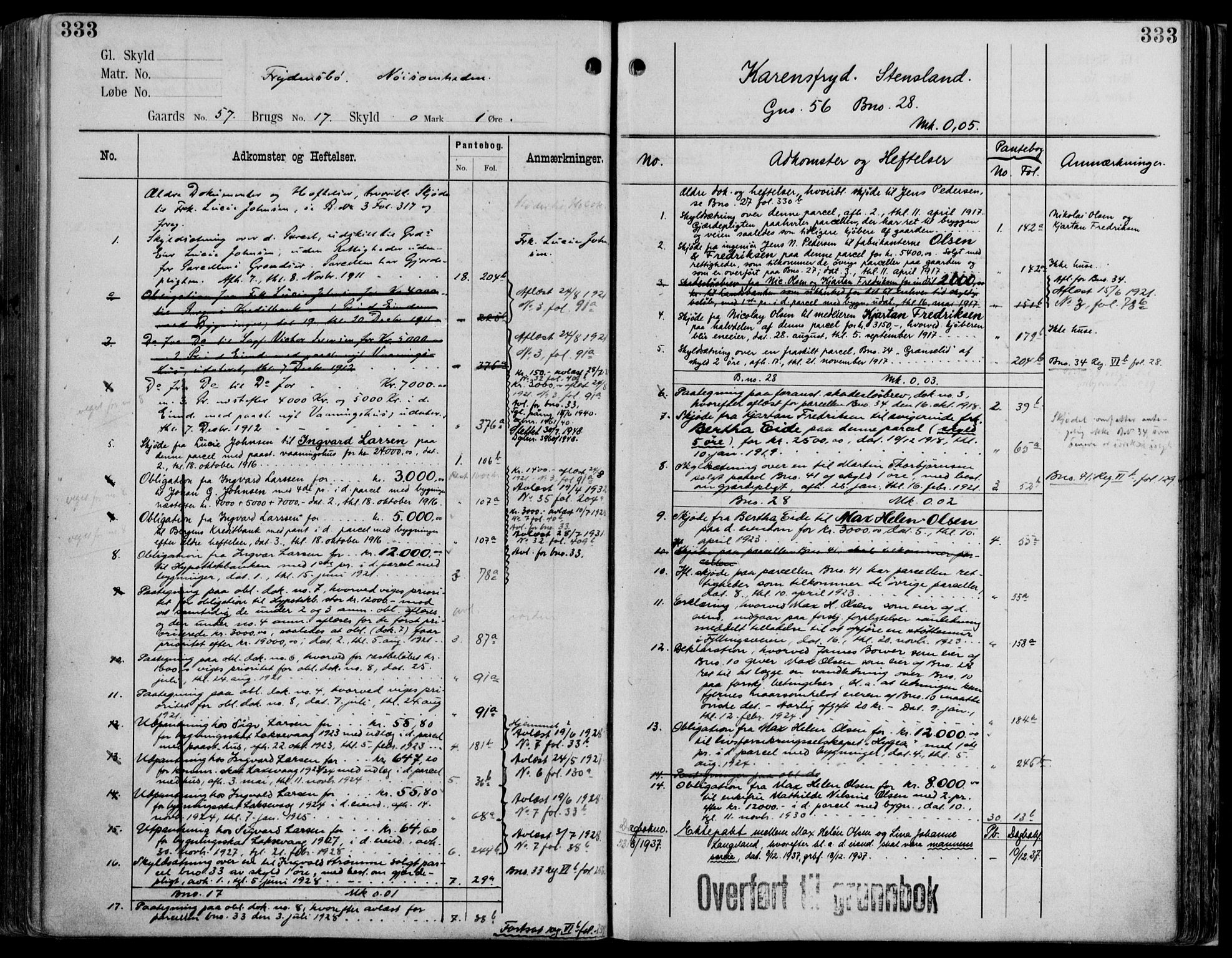 Midhordland sorenskriveri, AV/SAB-A-3001/1/G/Ga/Gab/L0114: Mortgage register no. II.A.b.114, p. 333