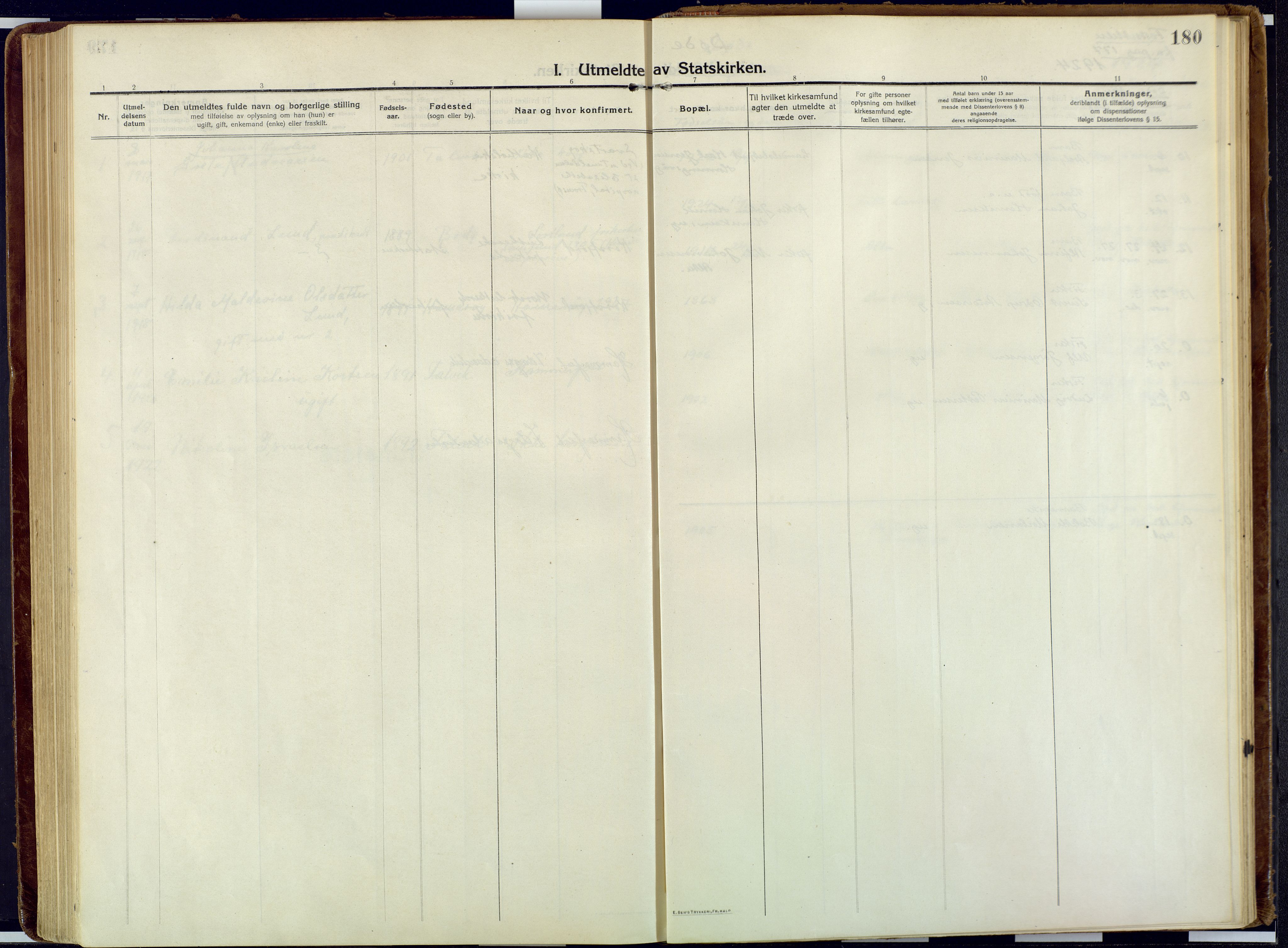 Talvik sokneprestkontor, SATØ/S-1337/H/Ha/L0018kirke: Parish register (official) no. 18, 1915-1924, p. 180