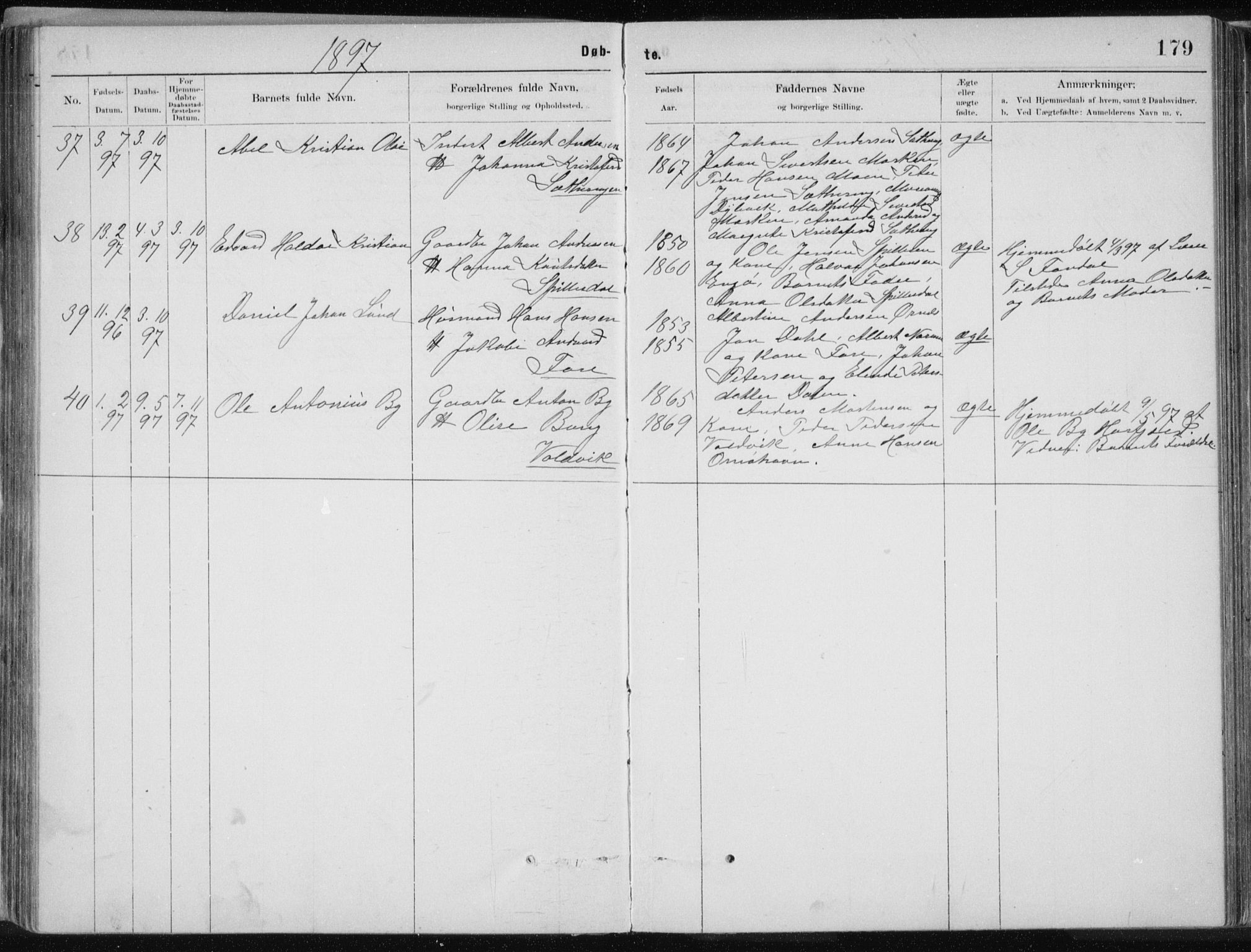 Ministerialprotokoller, klokkerbøker og fødselsregistre - Nordland, AV/SAT-A-1459/843/L0636: Parish register (copy) no. 843C05, 1884-1909, p. 179