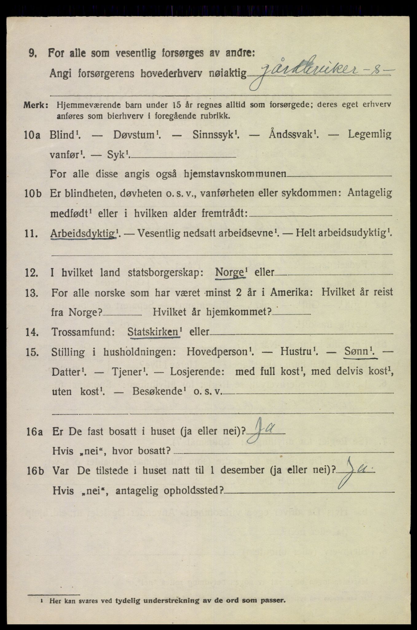 SAK, 1920 census for Spind, 1920, p. 586