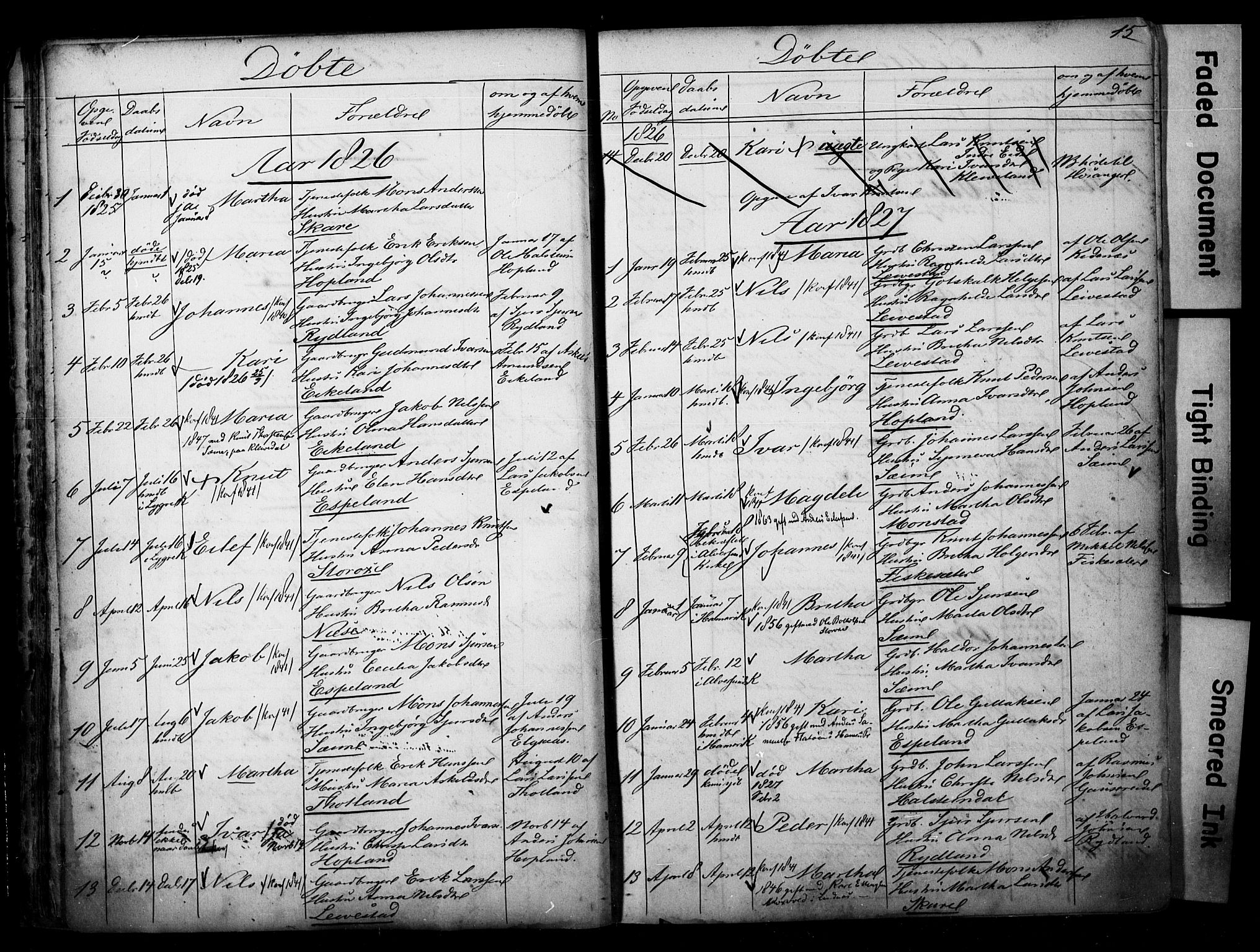 Alversund Sokneprestembete, SAB/A-73901/H/Ha/Hab: Parish register (copy) no. D 1, 1800-1870, p. 15
