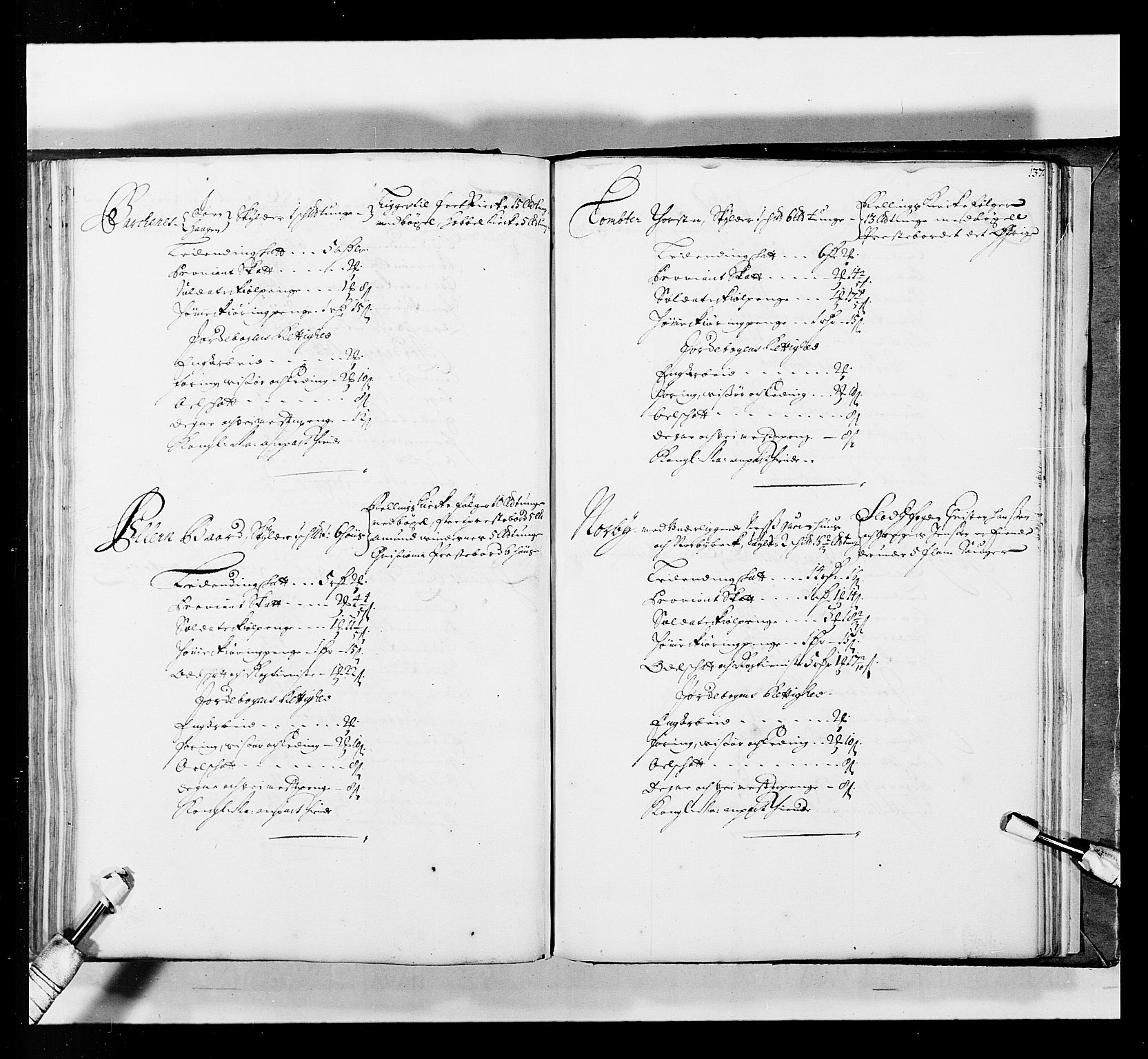 Stattholderembetet 1572-1771, AV/RA-EA-2870/Ek/L0035/0001: Jordebøker 1662-1720: / Matrikkel for Nedre Romerike, 1695, p. 136b-137a