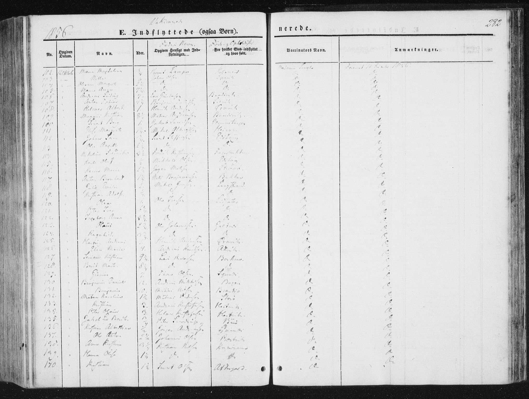 Ministerialprotokoller, klokkerbøker og fødselsregistre - Nord-Trøndelag, AV/SAT-A-1458/780/L0640: Parish register (official) no. 780A05, 1845-1856, p. 282