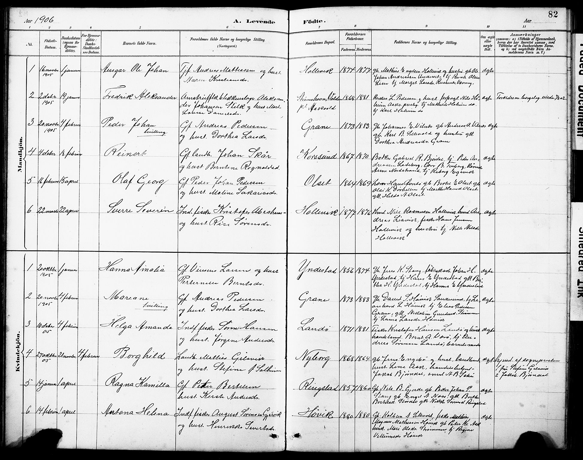 Askvoll sokneprestembete, SAB/A-79501/H/Hab/Haba/L0003: Parish register (copy) no. A 3, 1886-1928, p. 82