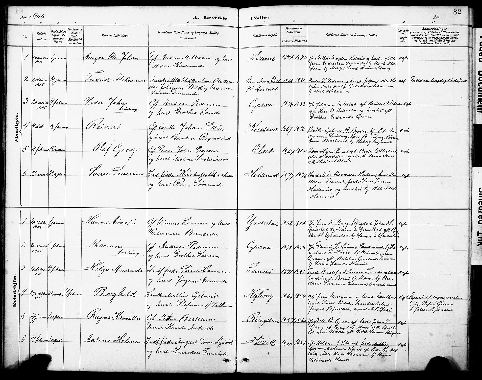 Askvoll sokneprestembete, AV/SAB-A-79501/H/Hab/Haba/L0003: Parish register (copy) no. A 3, 1886-1928, p. 82