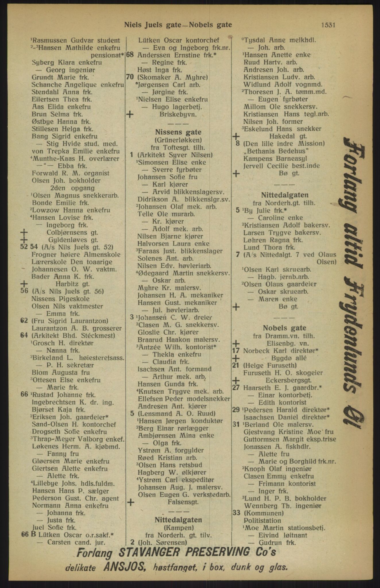 Kristiania/Oslo adressebok, PUBL/-, 1915, p. 1531