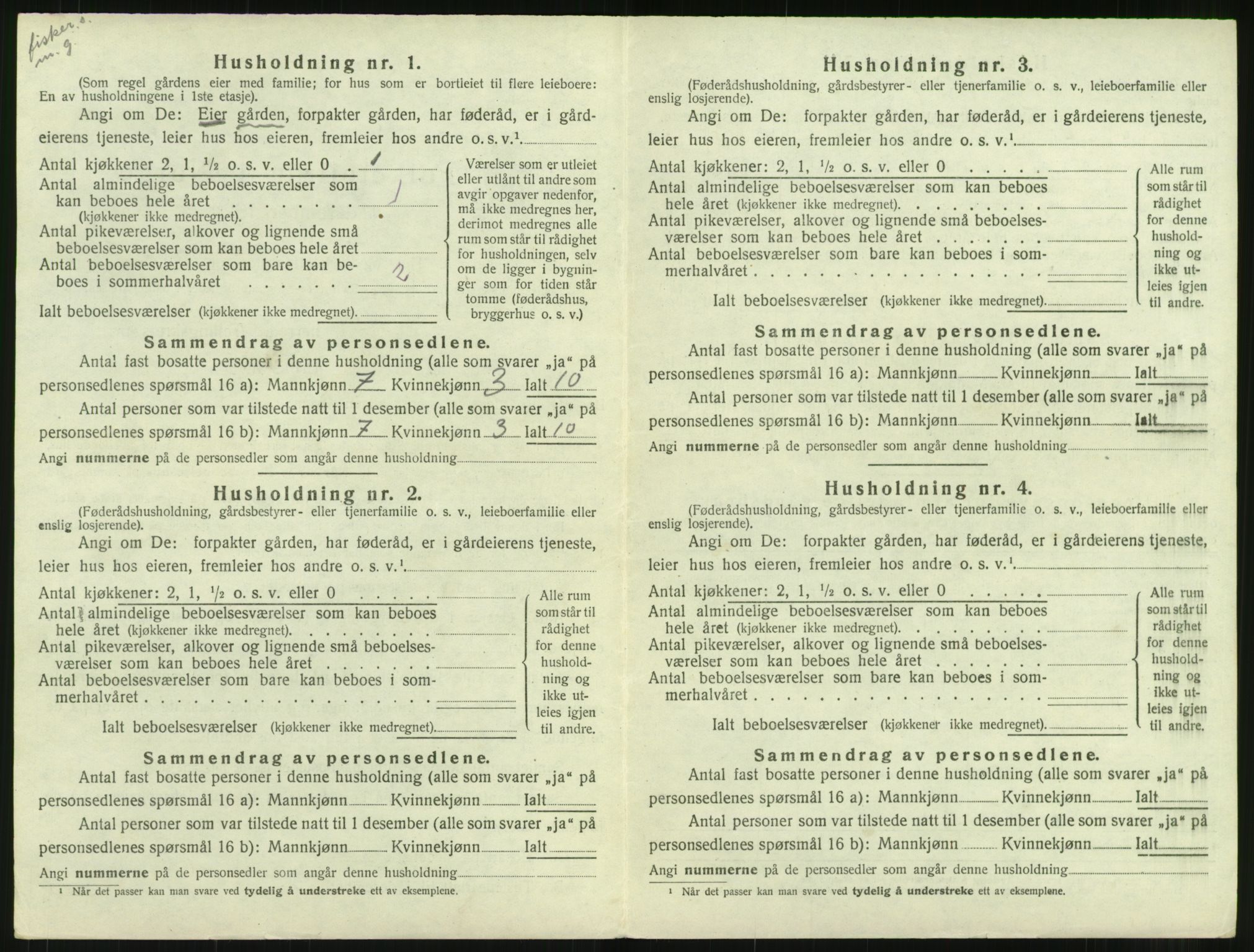 SAT, 1920 census for Hustad, 1920, p. 374