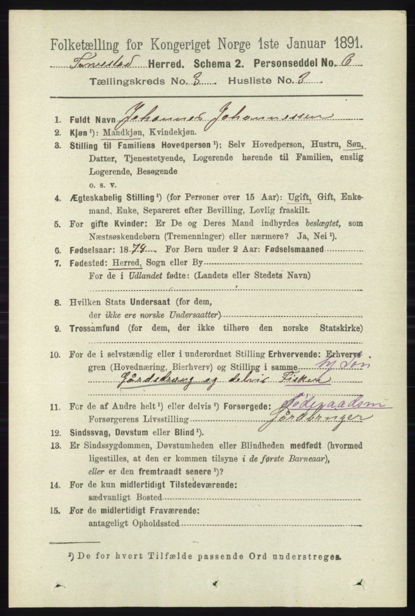 RA, 1891 census for 1152 Torvastad, 1891, p. 967