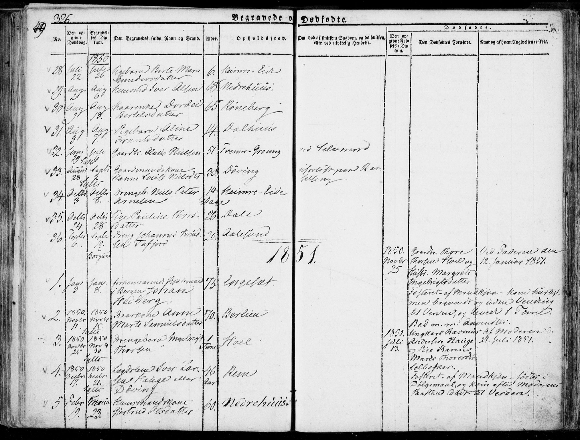 Ministerialprotokoller, klokkerbøker og fødselsregistre - Møre og Romsdal, SAT/A-1454/519/L0248: Parish register (official) no. 519A07, 1829-1860, p. 326
