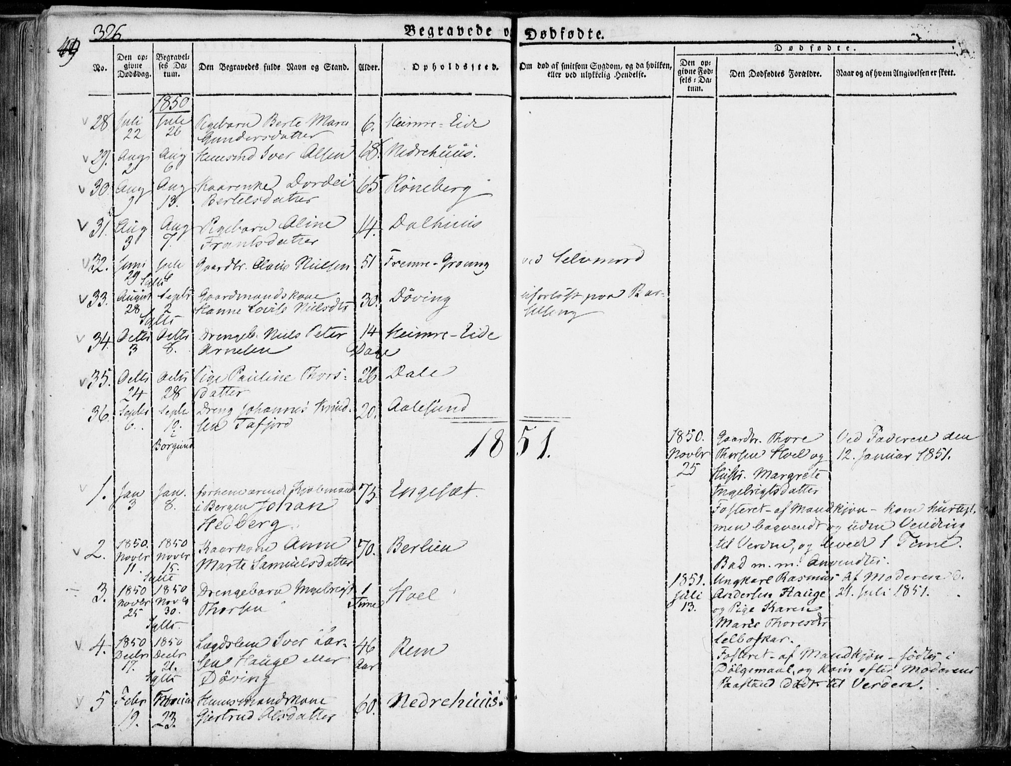 Ministerialprotokoller, klokkerbøker og fødselsregistre - Møre og Romsdal, AV/SAT-A-1454/519/L0248: Parish register (official) no. 519A07, 1829-1860, p. 326