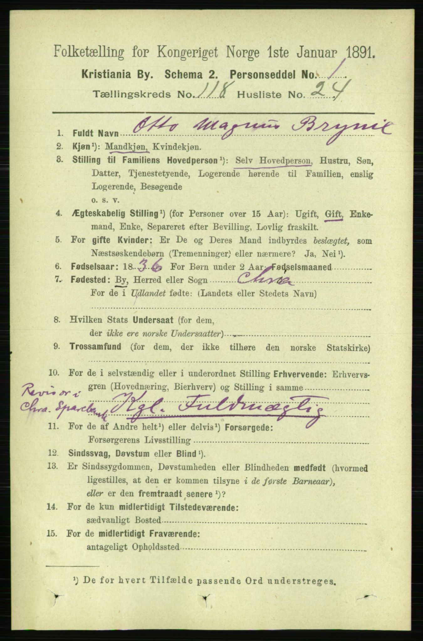 RA, 1891 census for 0301 Kristiania, 1891, p. 63629