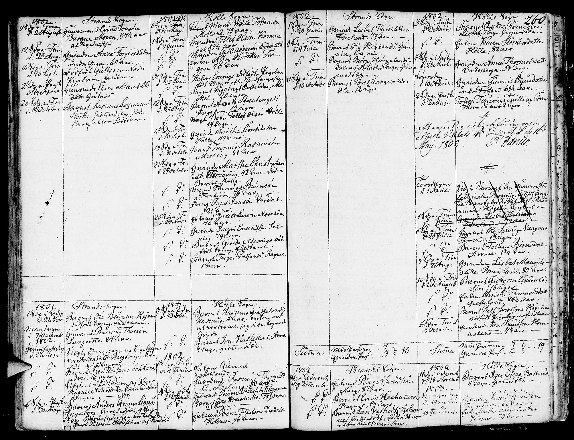 Strand sokneprestkontor, AV/SAST-A-101828/H/Ha/Haa/L0003: Parish register (official) no. A 3, 1769-1816, p. 260