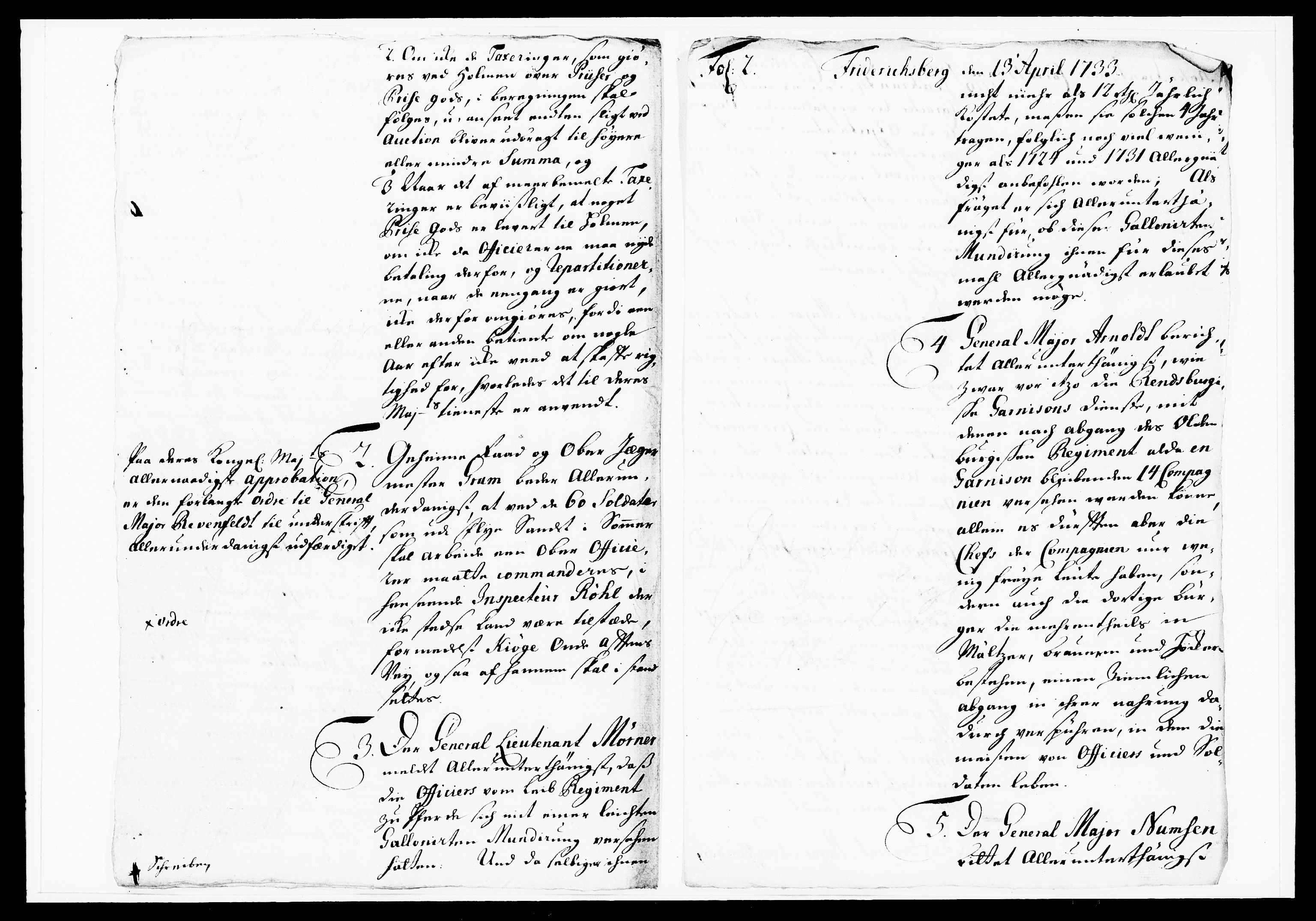 Krigskollegiet, Krigskancelliet, DRA/A-0006/-/1108-1113: Refererede sager, 1733, p. 96