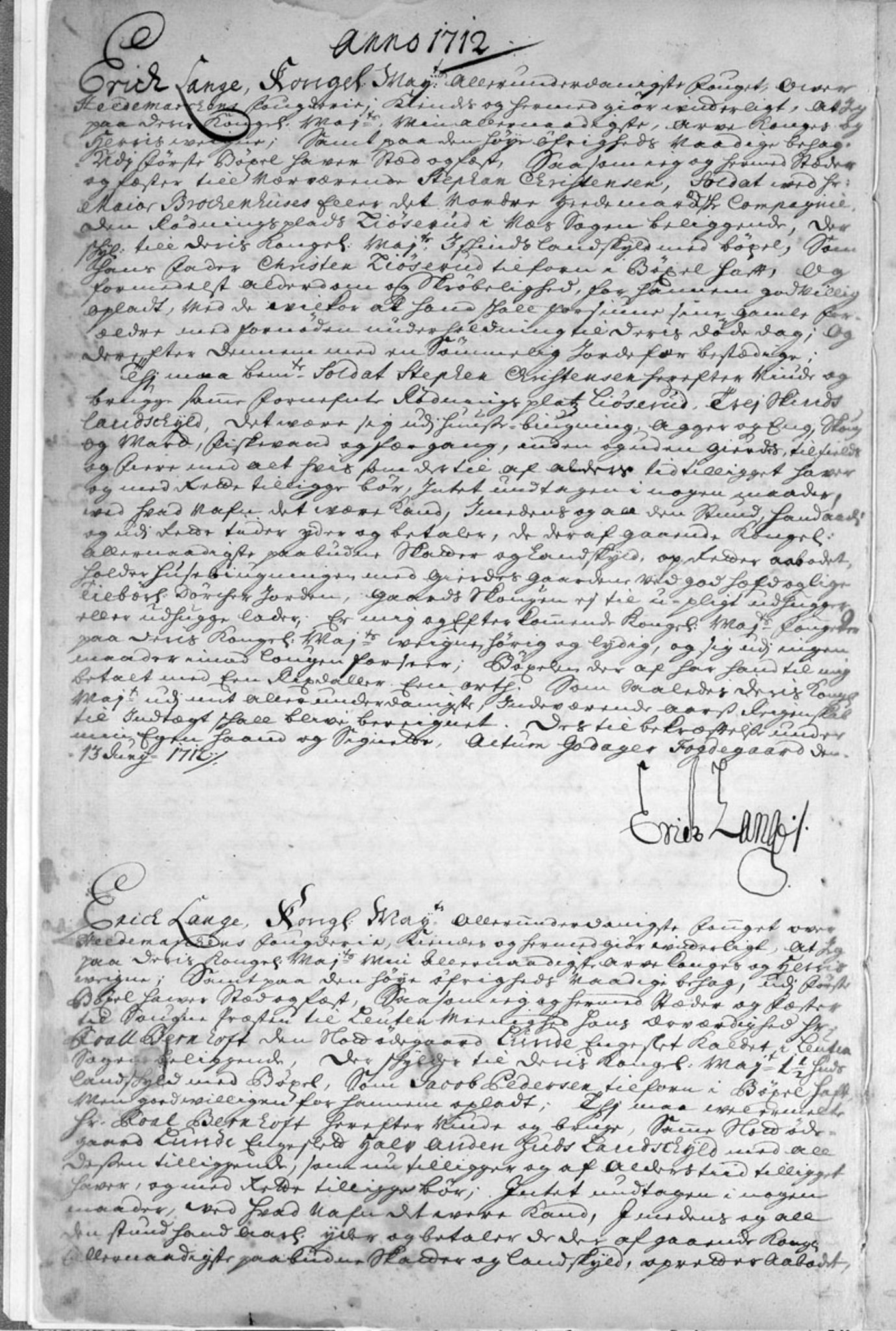 Hedemarken fogderi, AV/SAH-FOGDH-001/F/Fb/Fba/L0001: Bygselprotokoll, 1711-1797, p. 2b